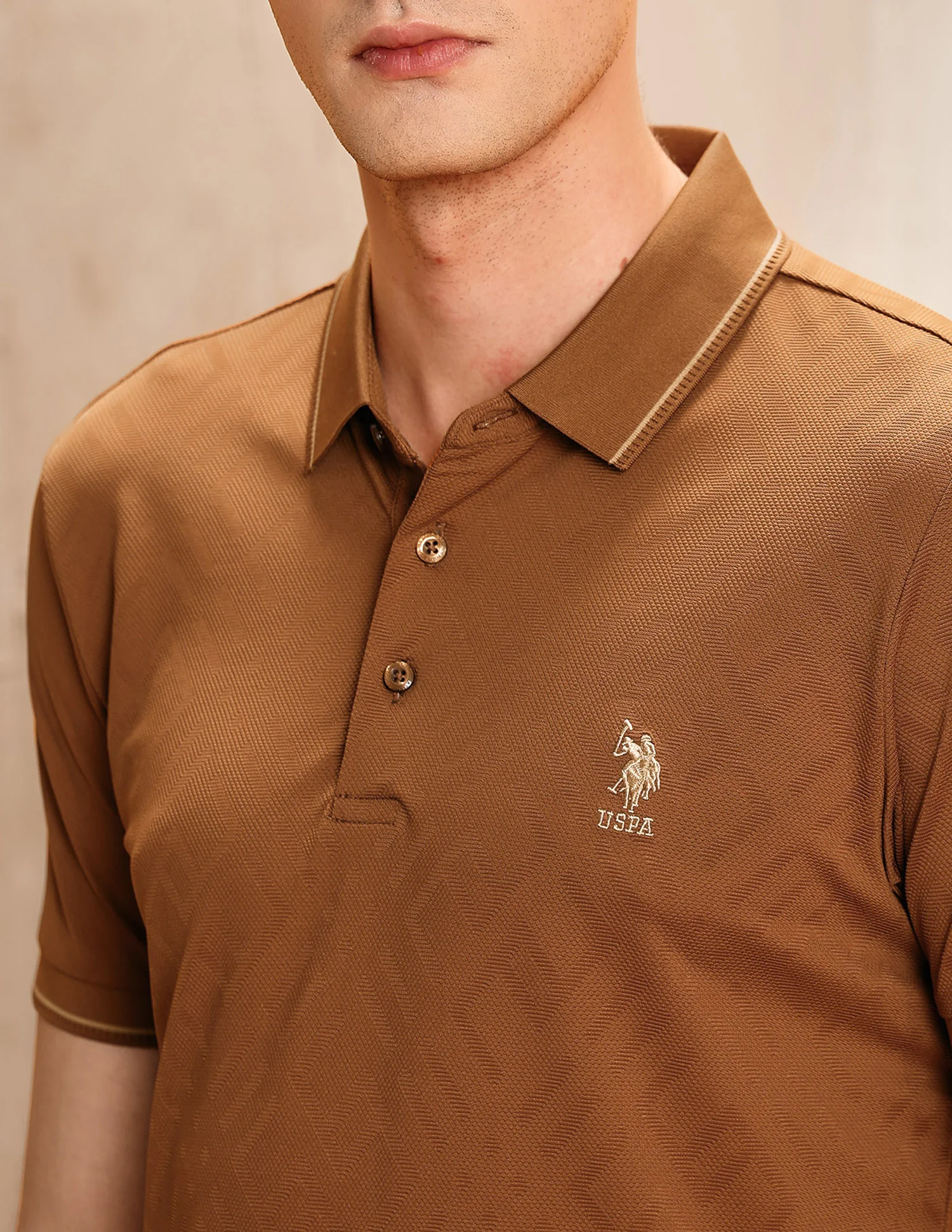 Textured Regular Fit Polo Shirt - Image 7
