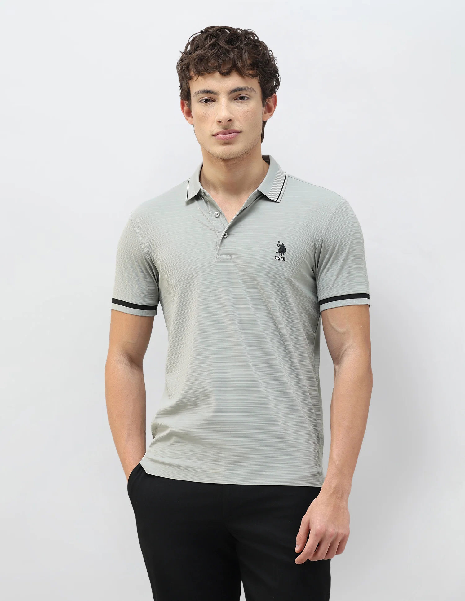 Textured Regular Fit Polo Shirt - Image 6
