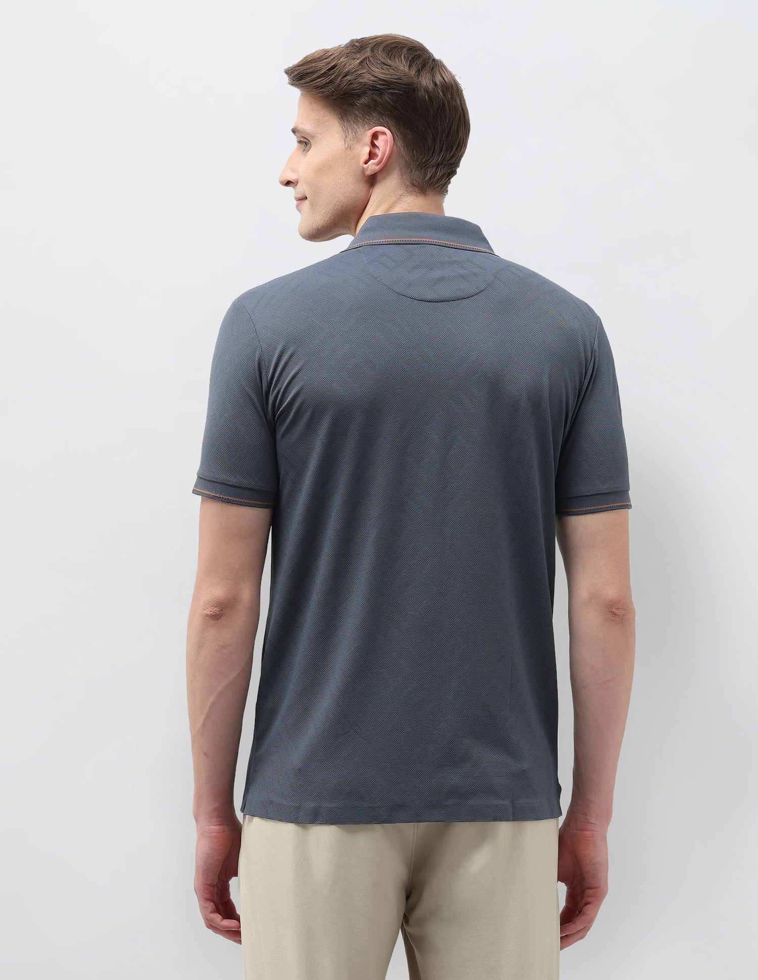 Textured Regular Fit Polo Shirt - Image 5