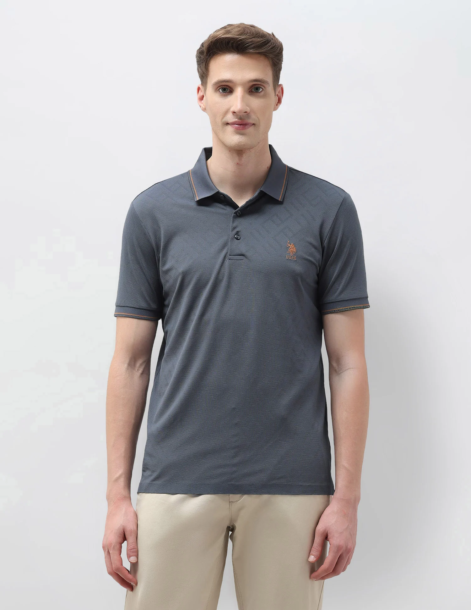 Textured Regular Fit Polo Shirt - Image 6