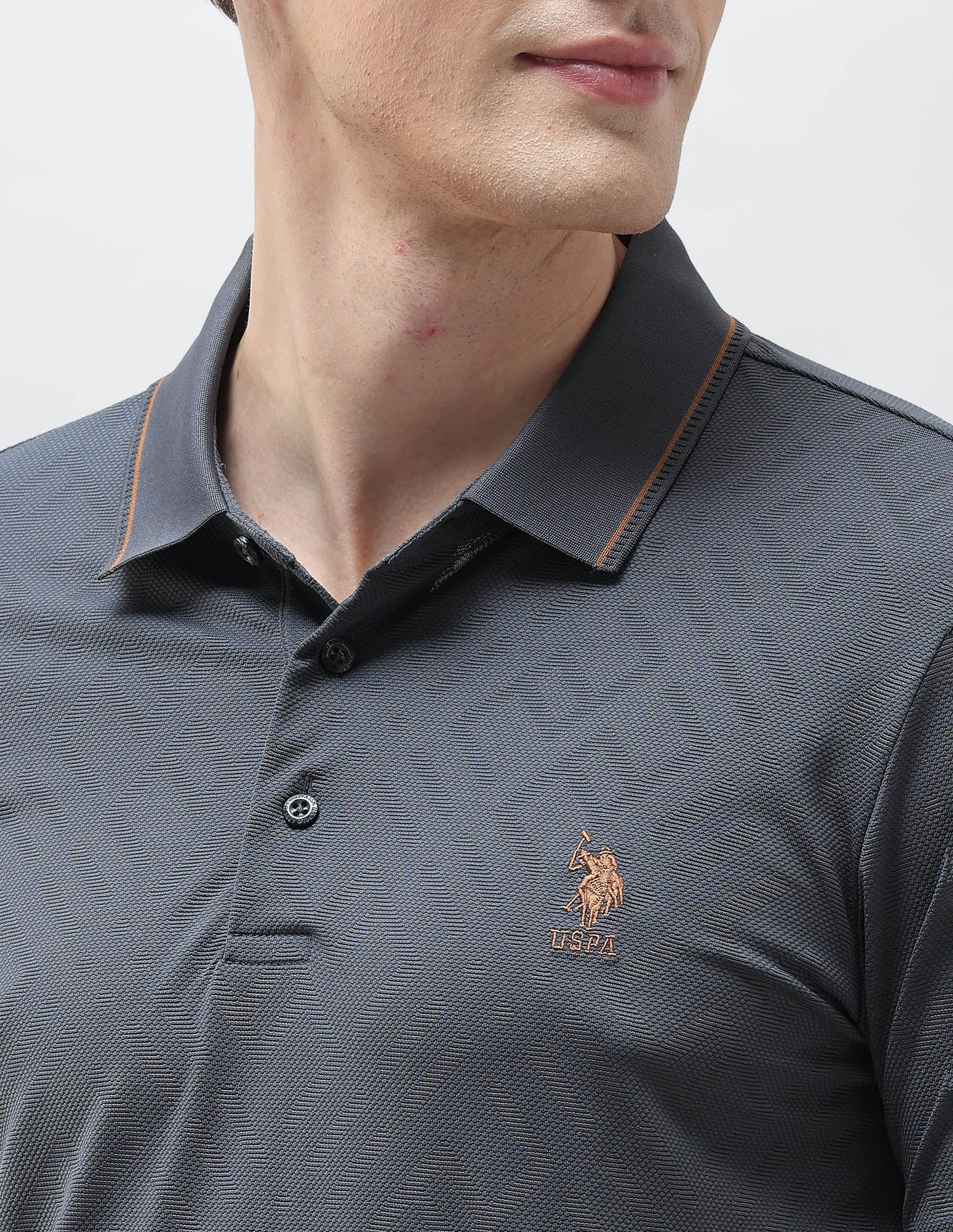 Textured Regular Fit Polo Shirt - Image 7