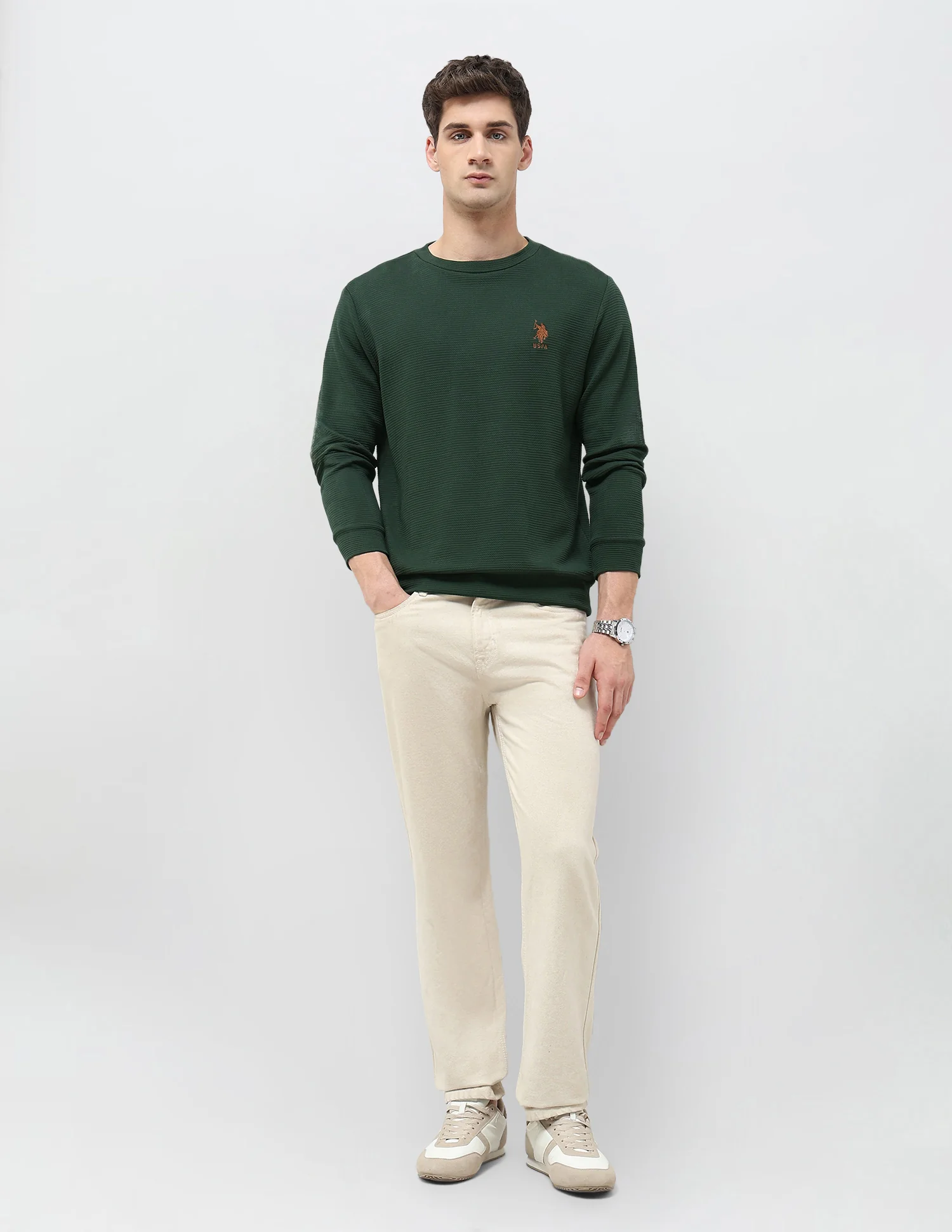 Textured Regular Fit Sweatshirt - Image 3