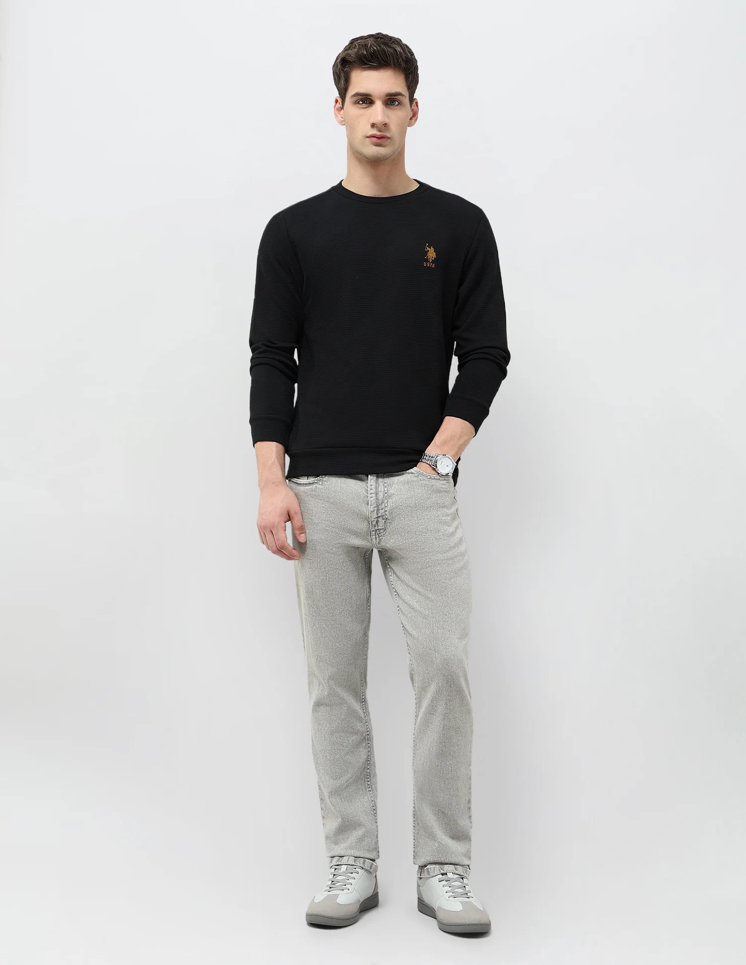 Textured Regular Fit Sweatshirt - Image 3