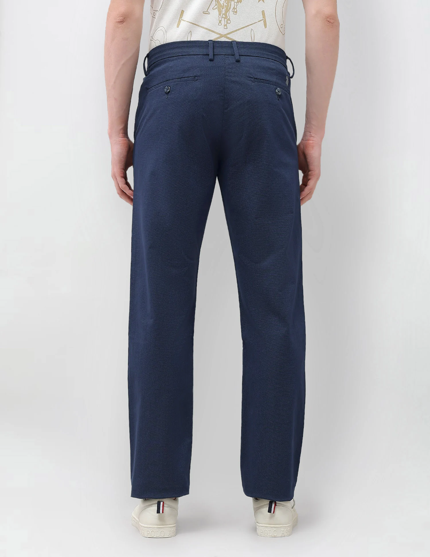 Textured Riley Straight Fit Trousers - Image 5