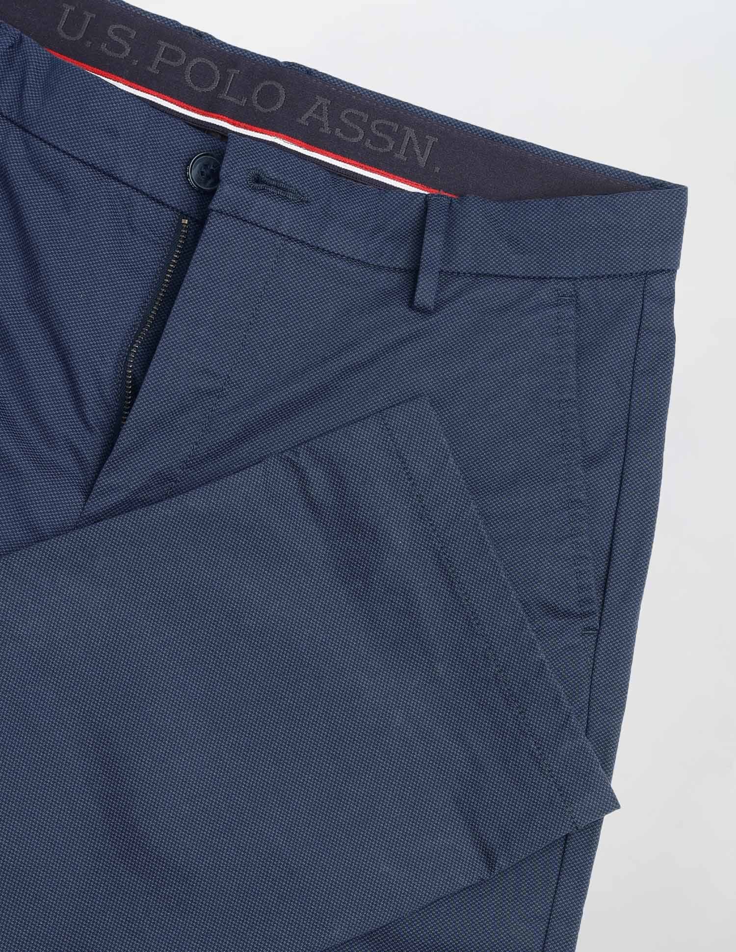Textured Riley Straight Fit Trousers - Image 9