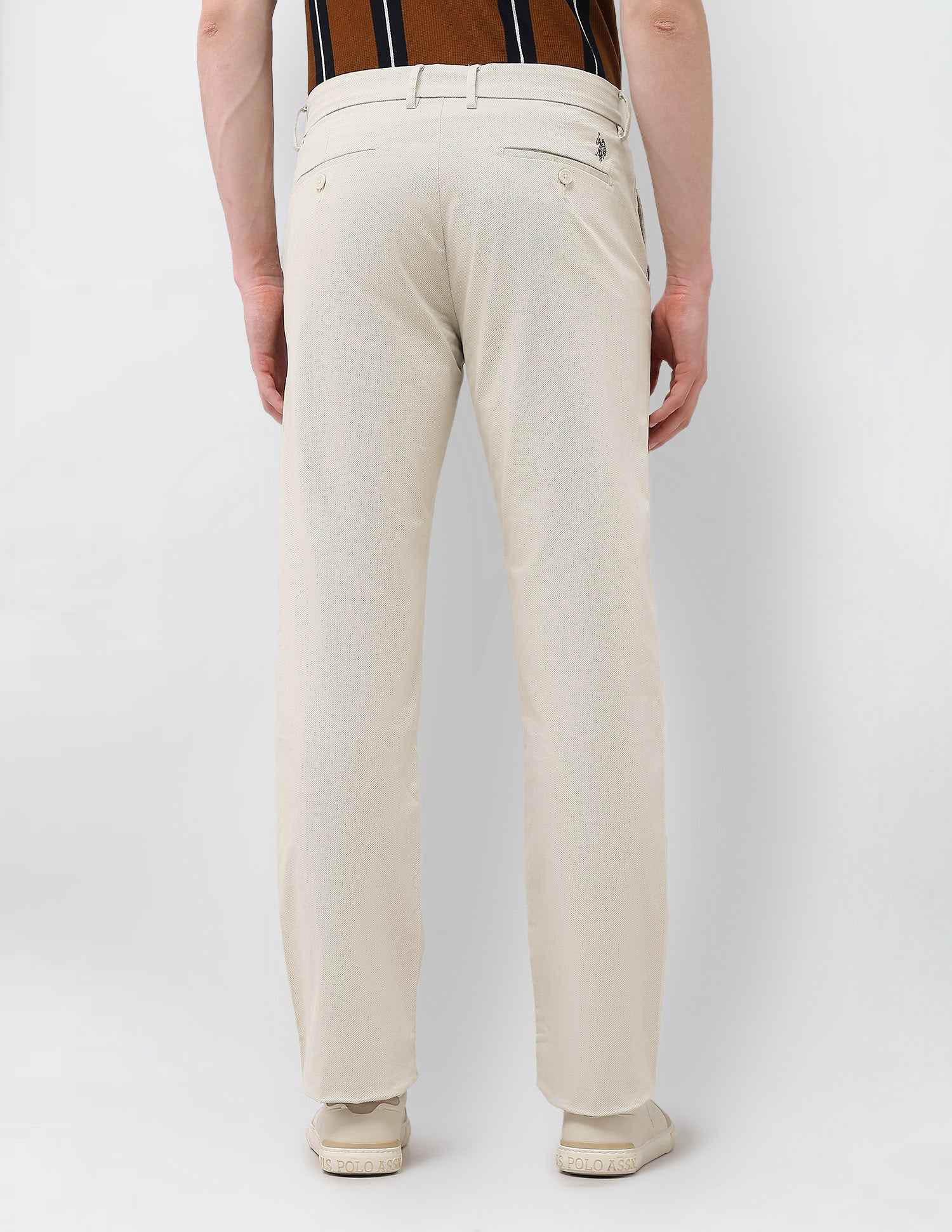 Textured Riley Straight Fit Trousers - Image 5
