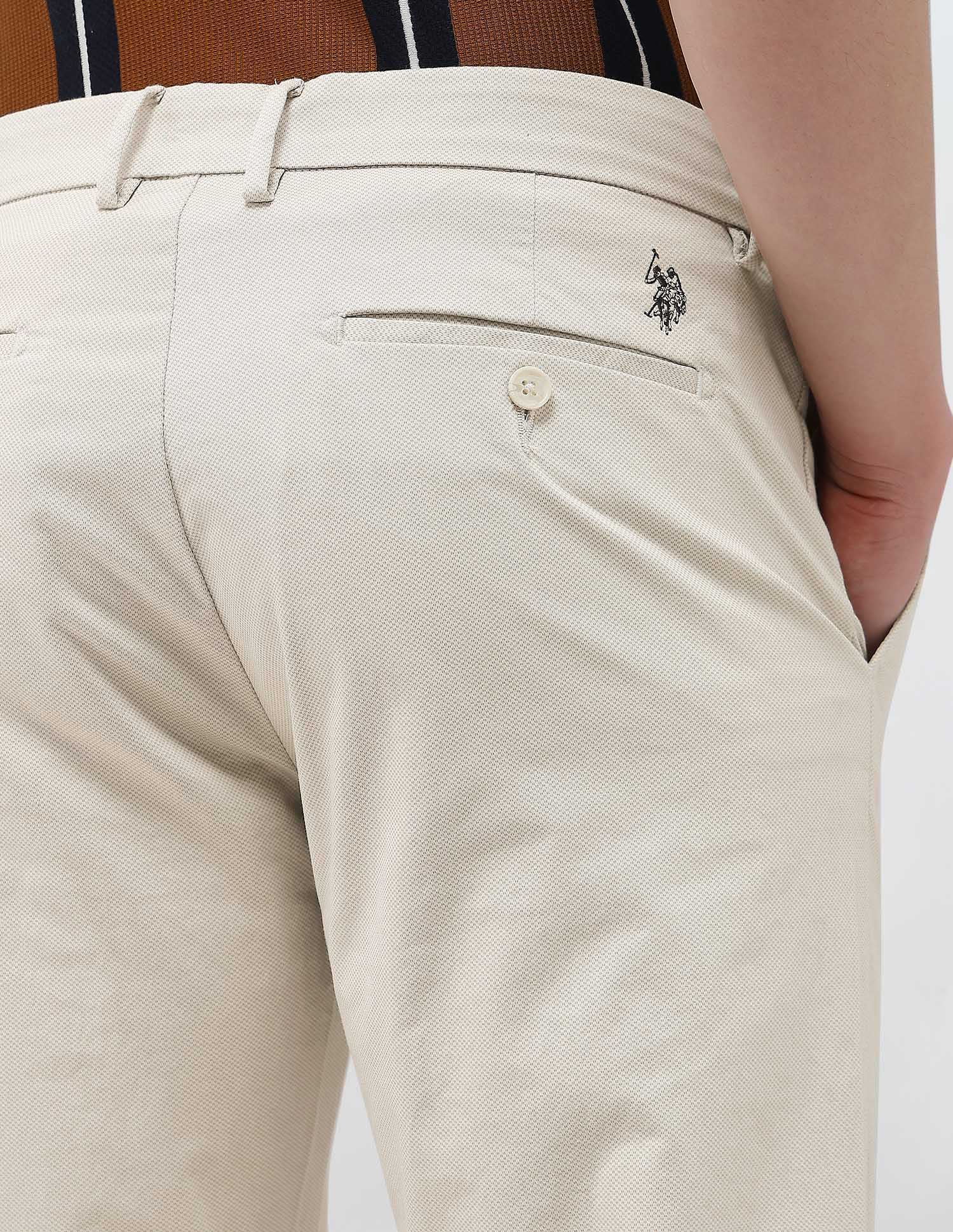 Textured Riley Straight Fit Trousers - Image 8
