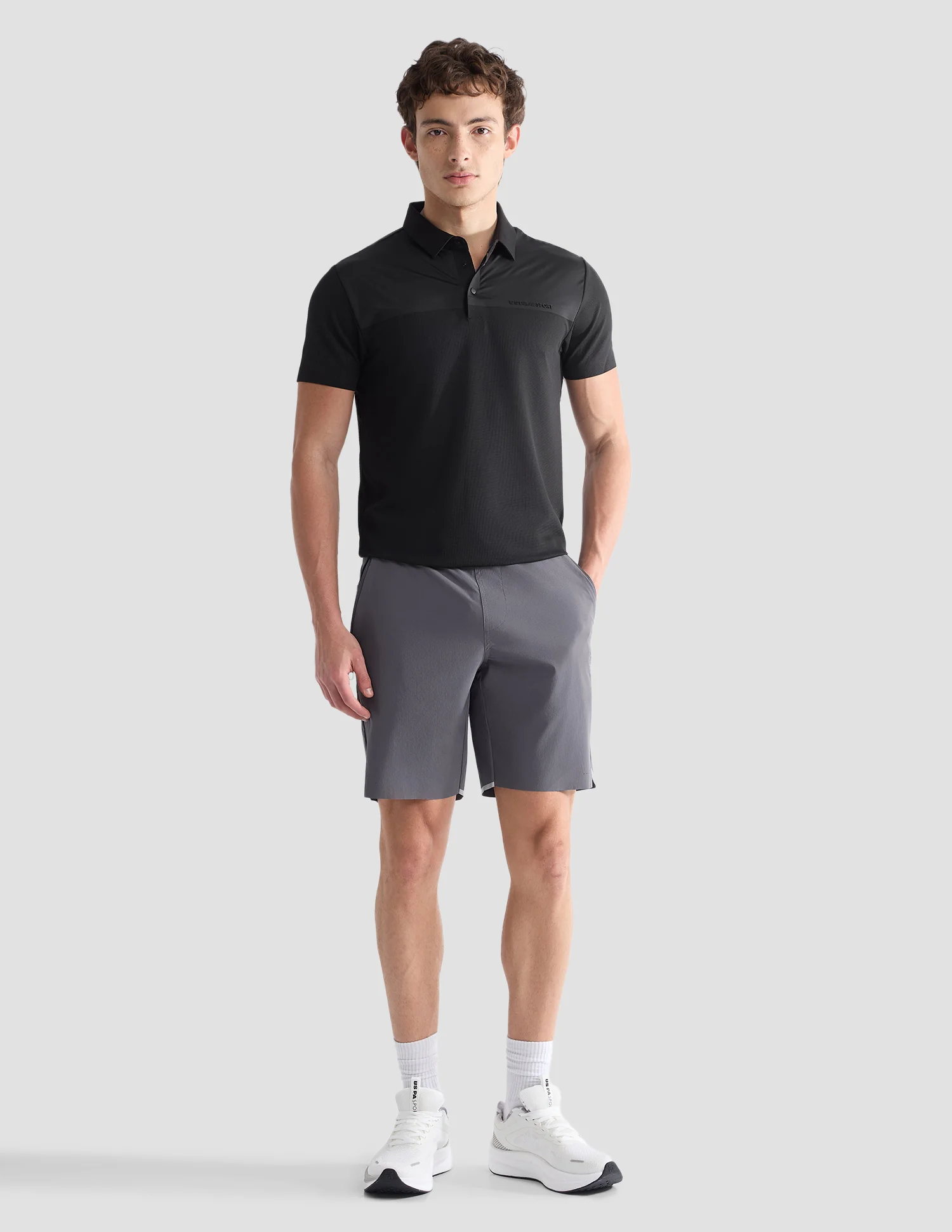 Textured Slim Fit Active Polo Shirt - Image 3