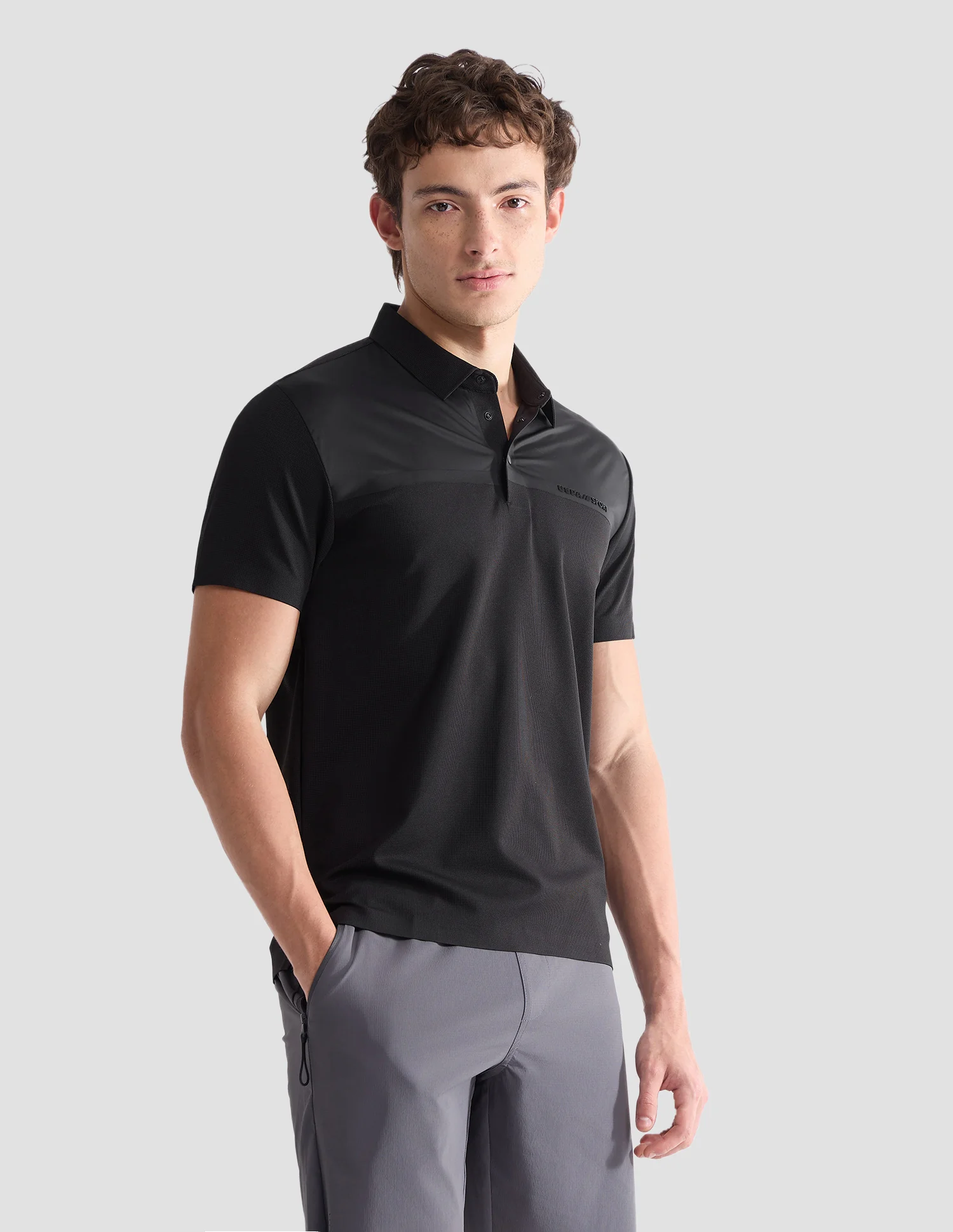 Textured Slim Fit Active Polo Shirt - Image 4
