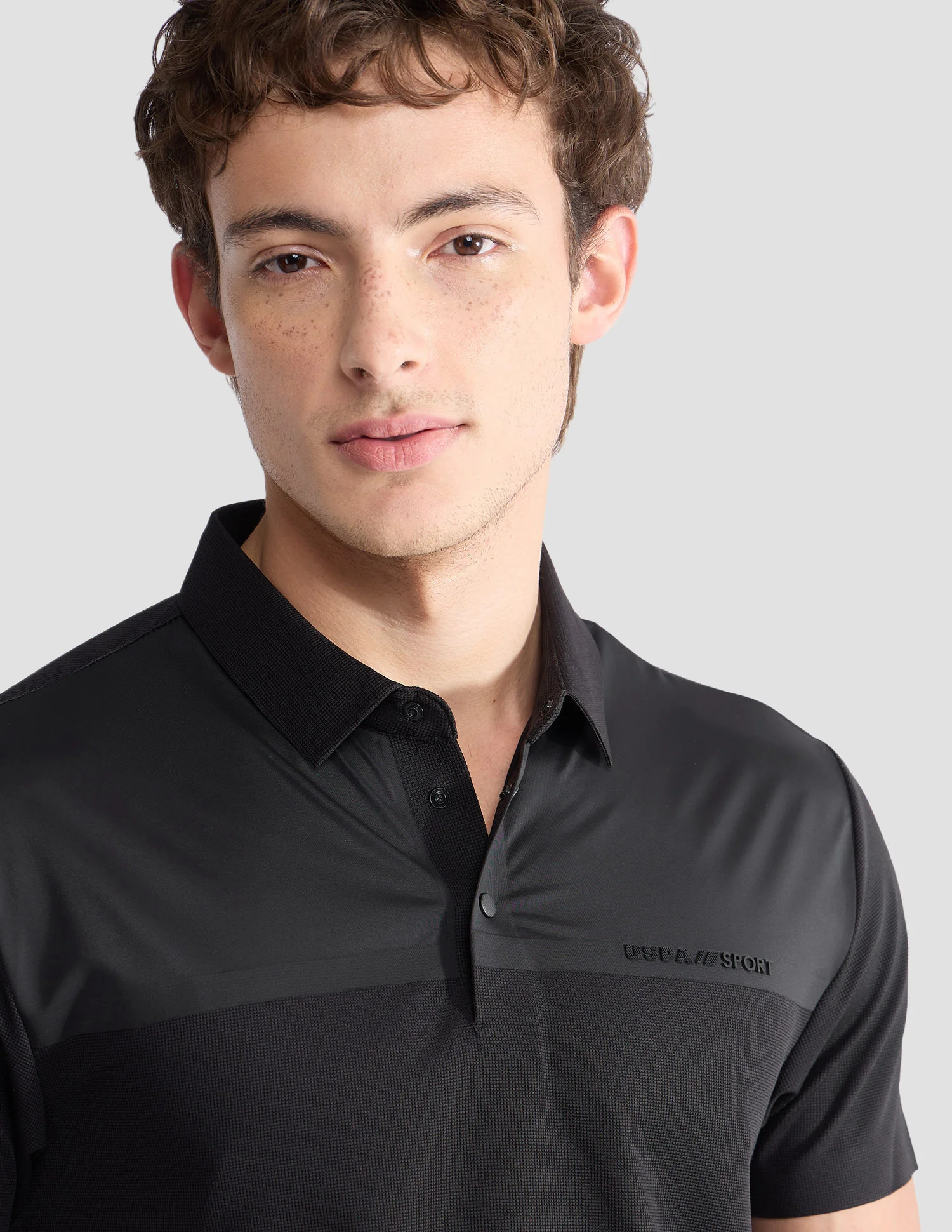 Textured Slim Fit Active Polo Shirt - Image 7