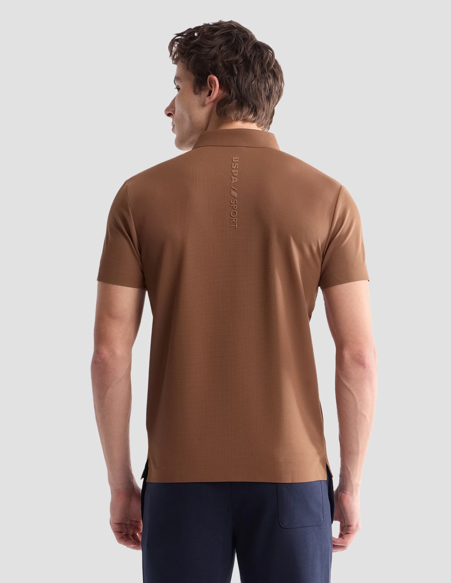Textured Slim Fit Active Polo Shirt - Image 5
