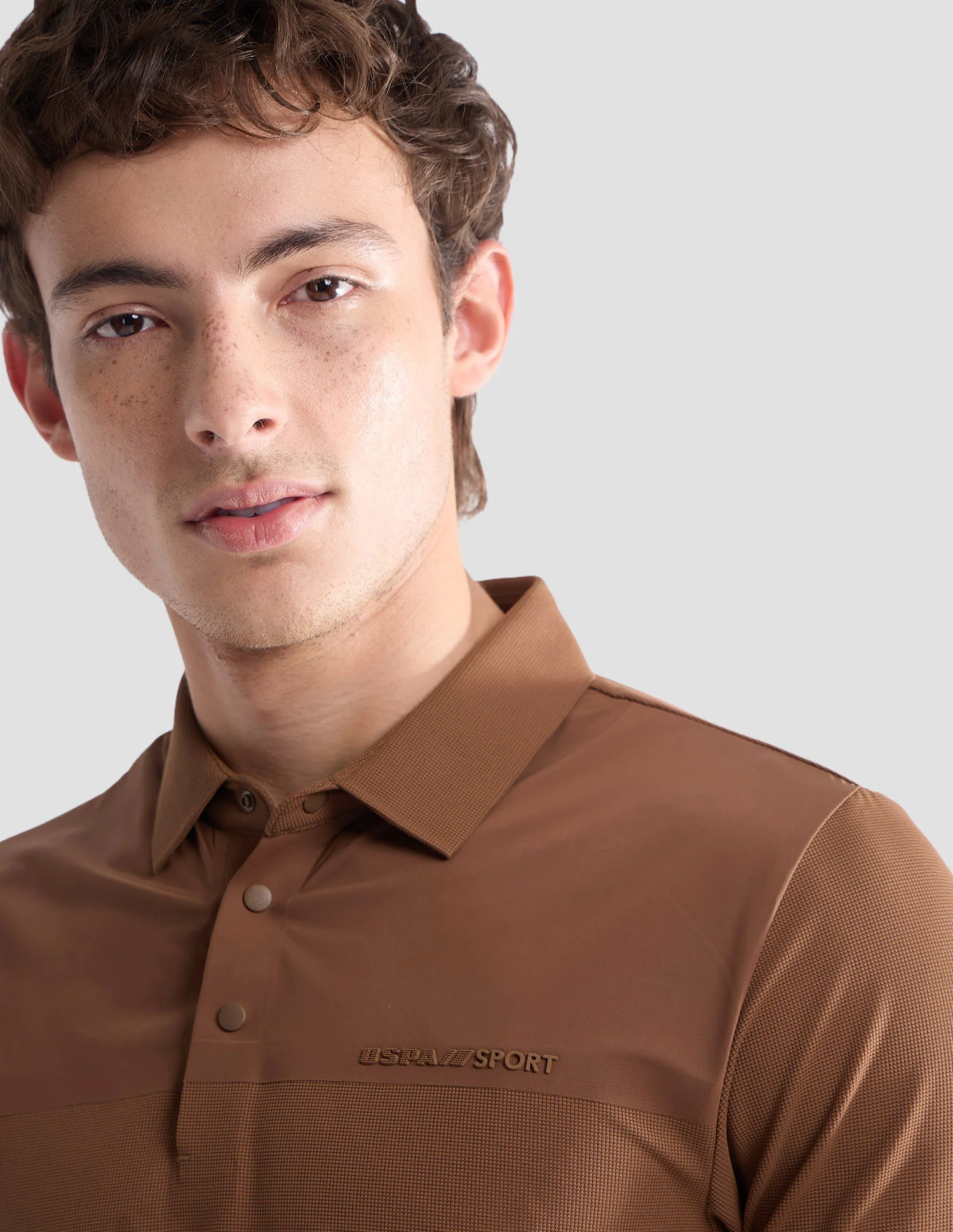 Textured Slim Fit Active Polo Shirt - Image 7