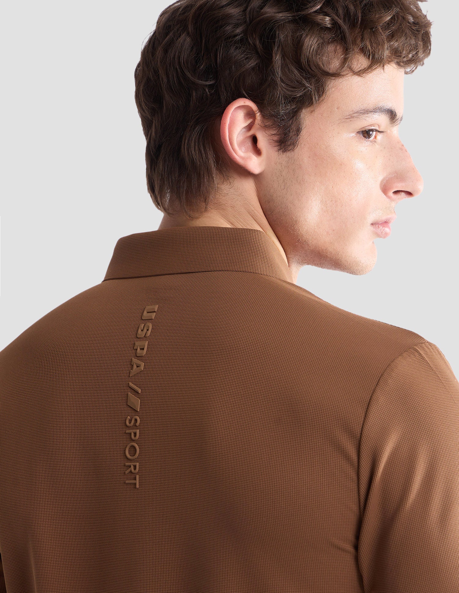 Textured Slim Fit Active Polo Shirt - Image 8