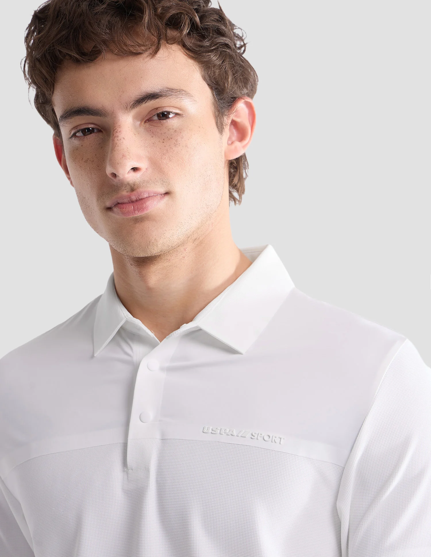 Textured Slim Fit Active Polo Shirt - Image 7