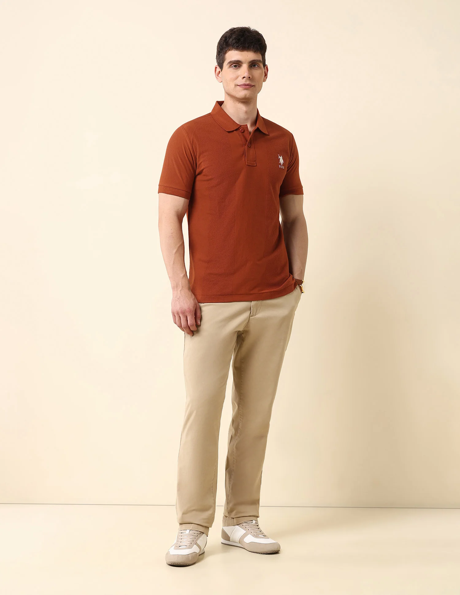 Textured Slim Fit Classic Polo Shirt - Image 3