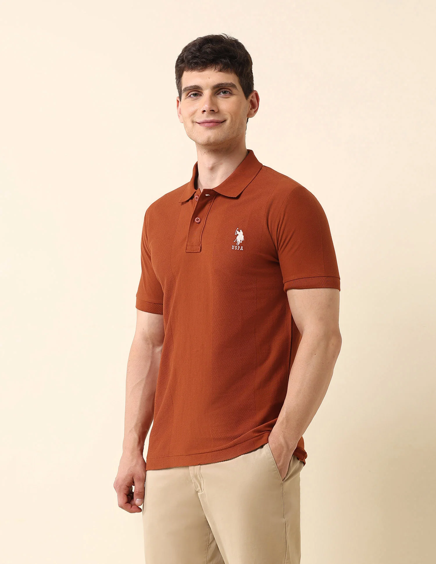 Textured Slim Fit Classic Polo Shirt - Image 4