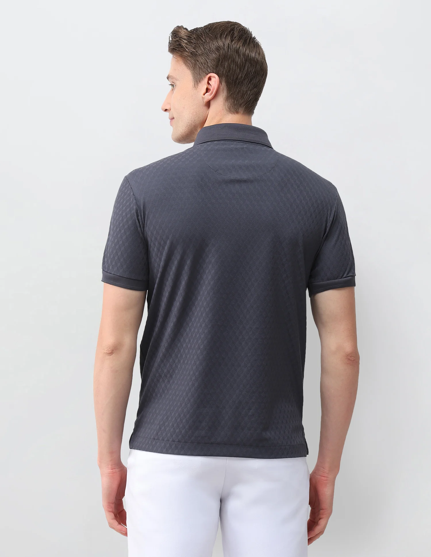 Textured Slim Fit Polo Shirt - Image 5
