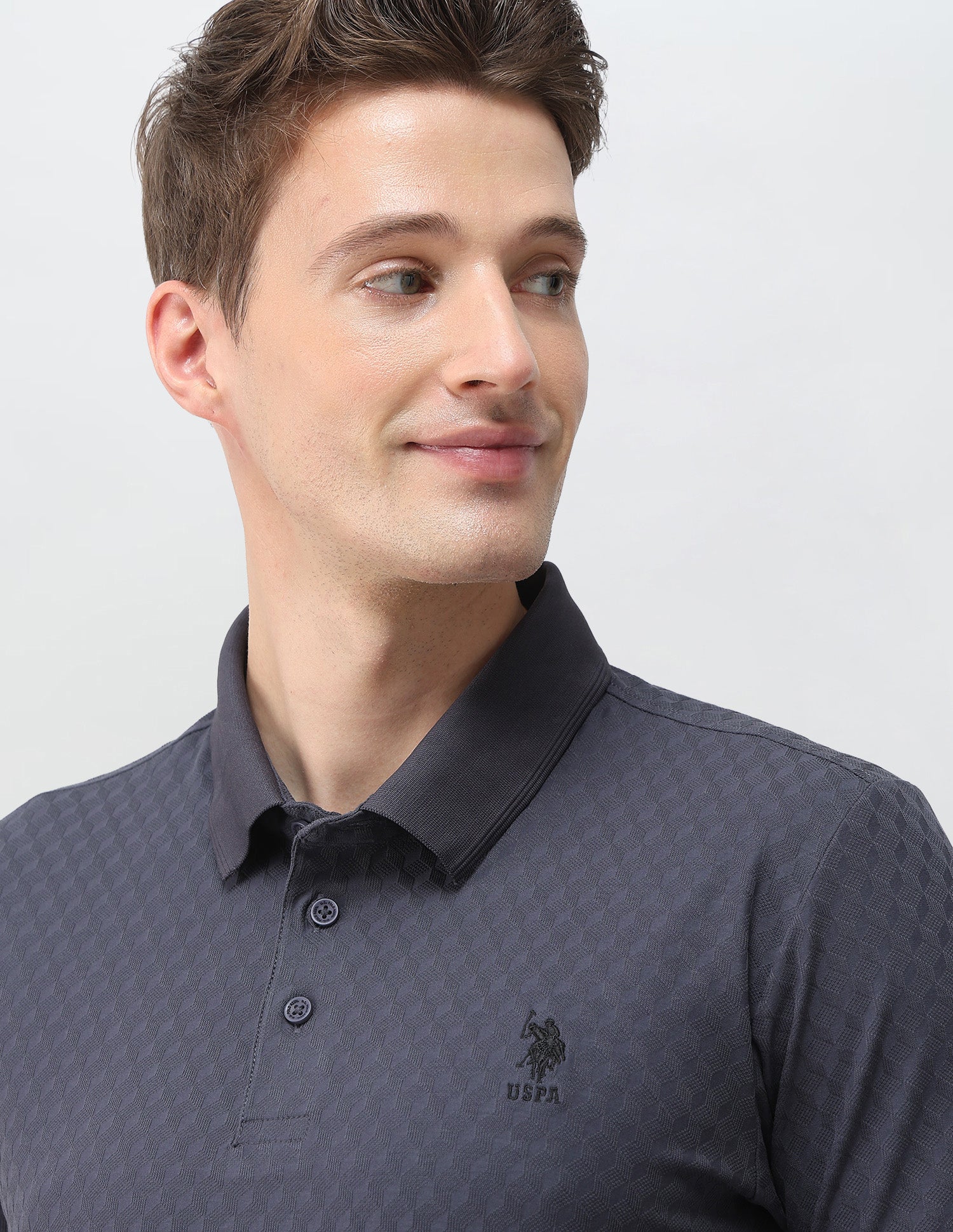 Textured Slim Fit Polo Shirt - Image 7