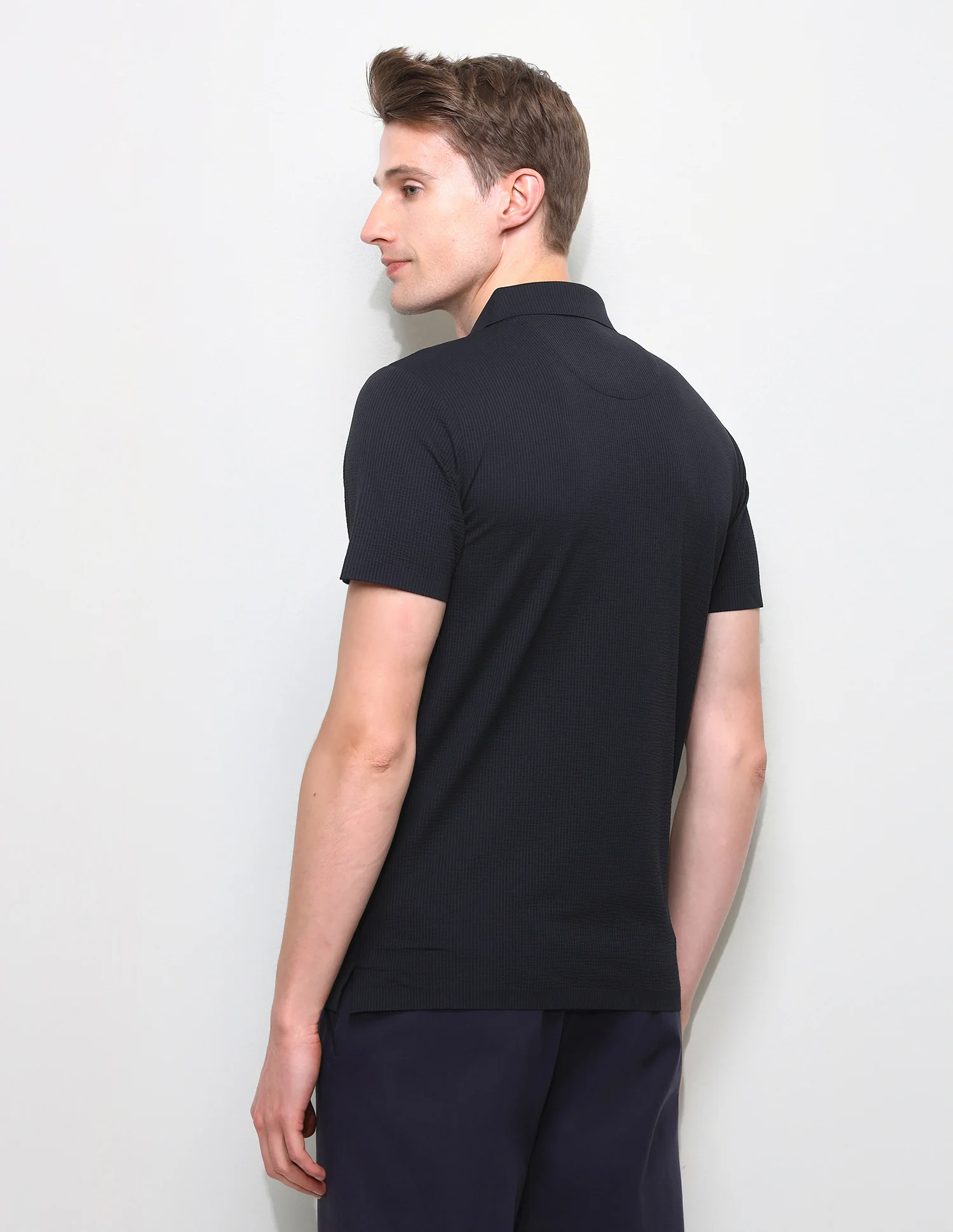 Textured Slim Fit Polo Shirt - Image 5