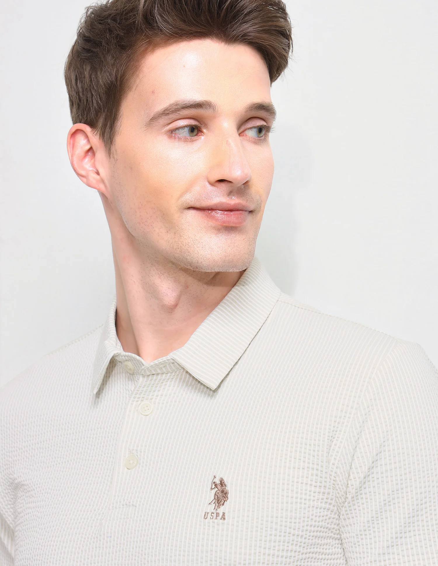 Textured Slim Fit Polo Shirt - Image 7