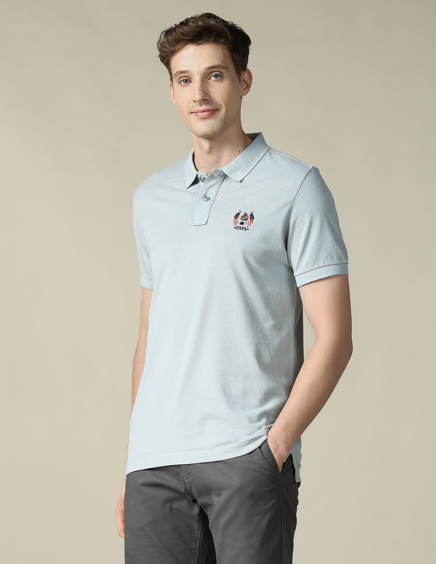 Textured Slim Fit Polo Shirt - Image 4