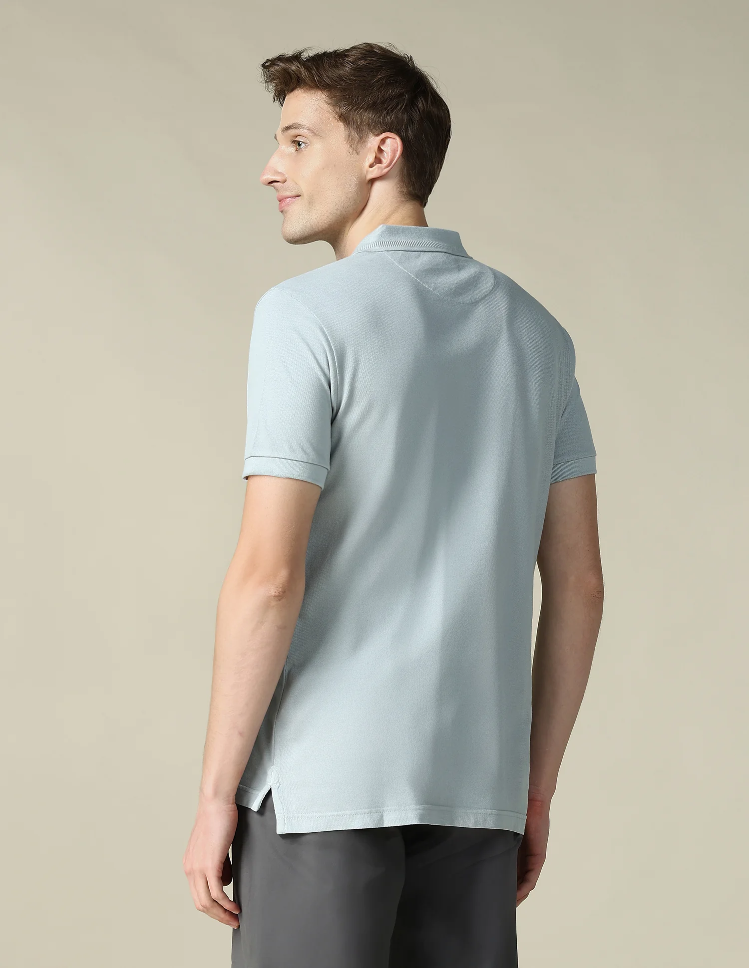 Textured Slim Fit Polo Shirt - Image 5