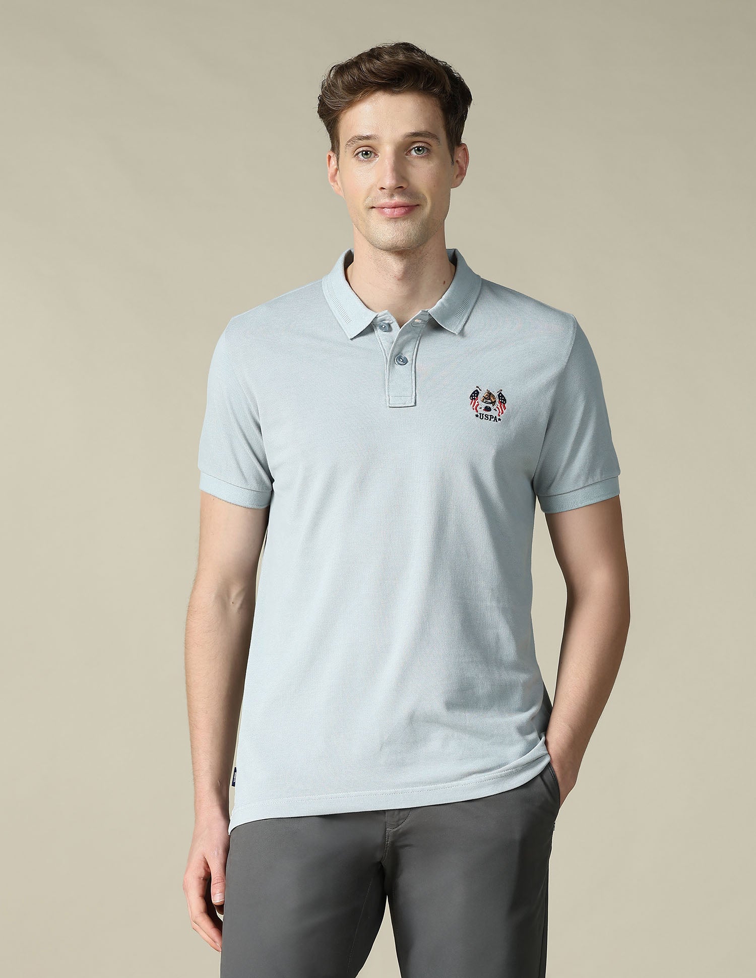 Textured Slim Fit Polo Shirt - Image 6