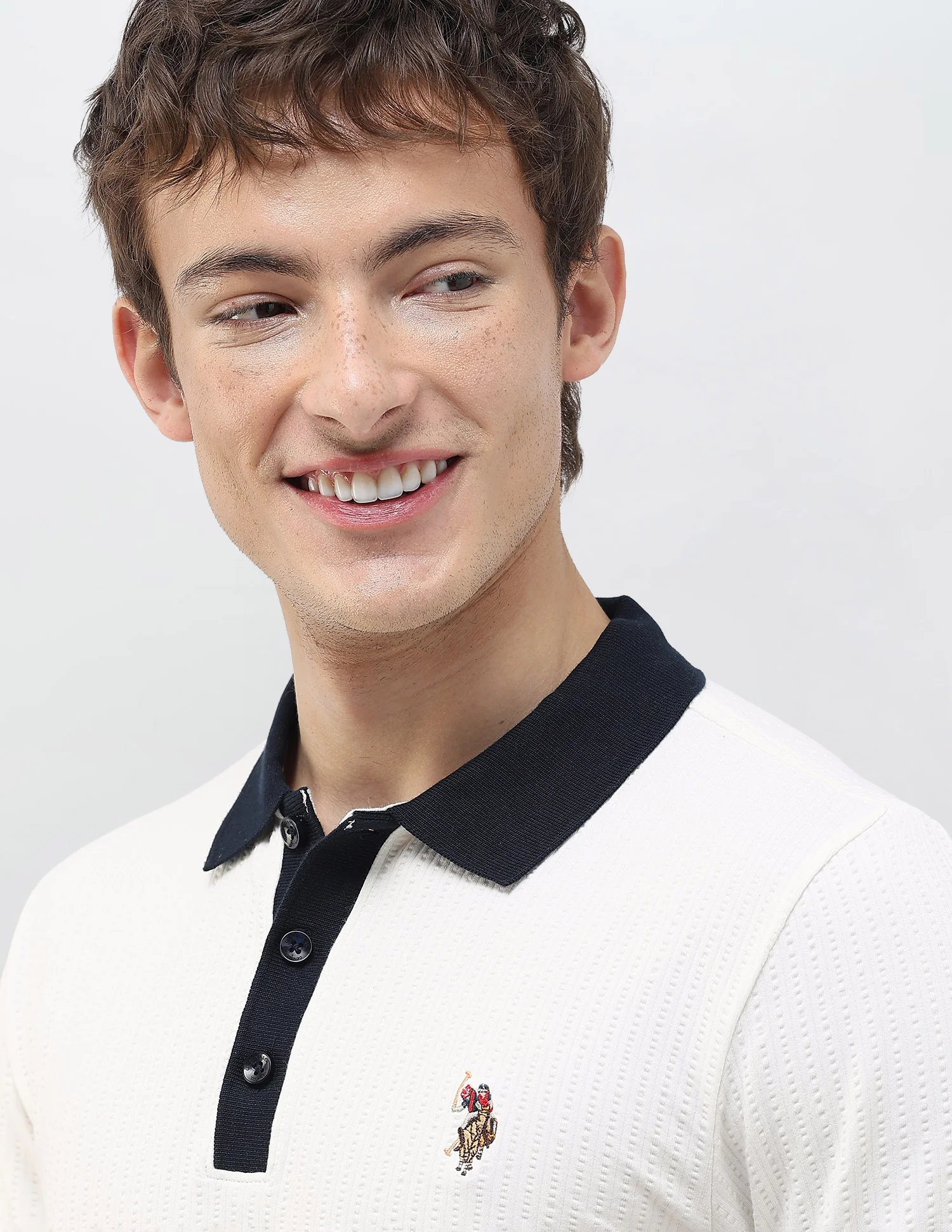 Textured Slim Fit Polo Shirt - Image 7
