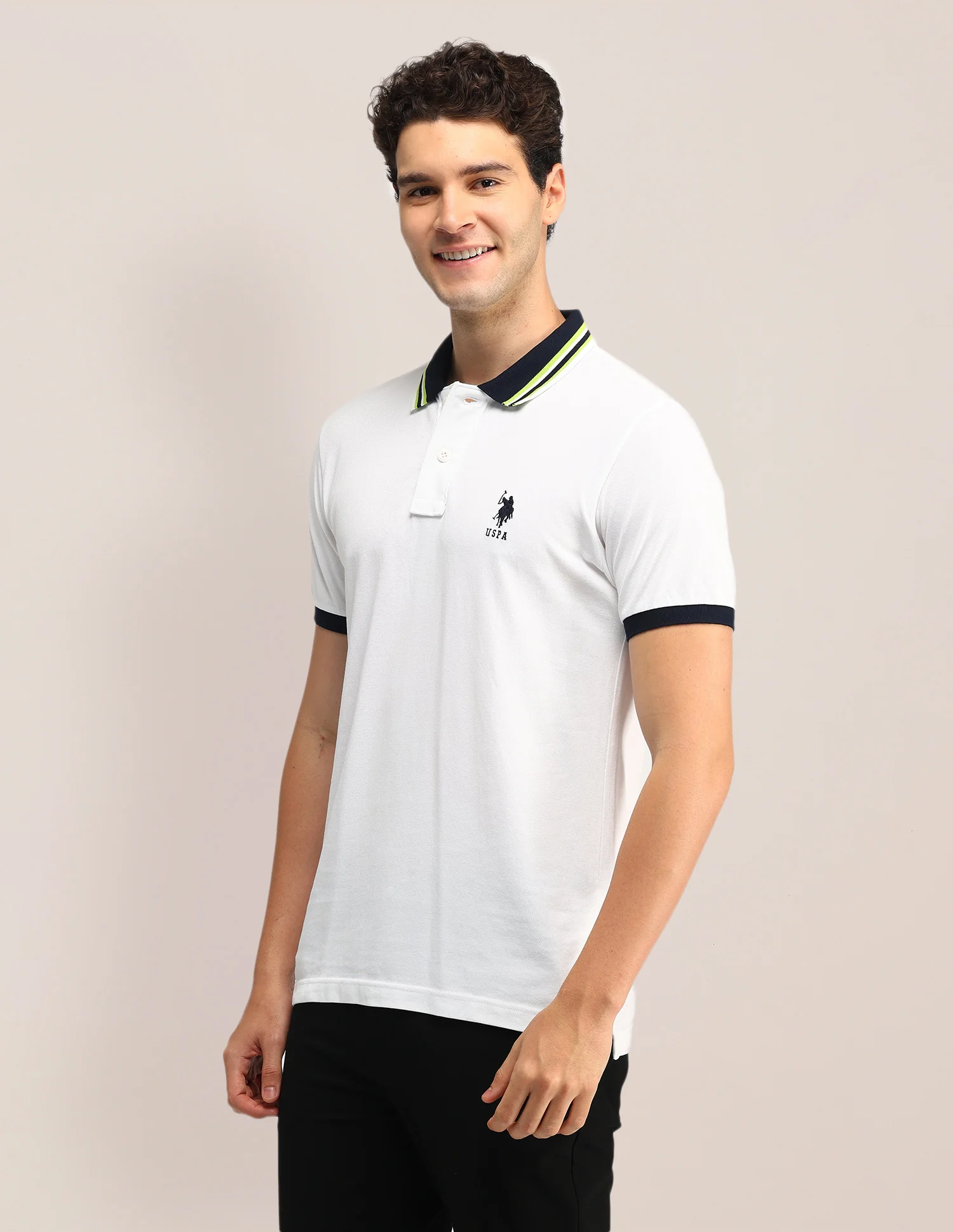 Textured Slim Fit Polo Shirt - Image 4