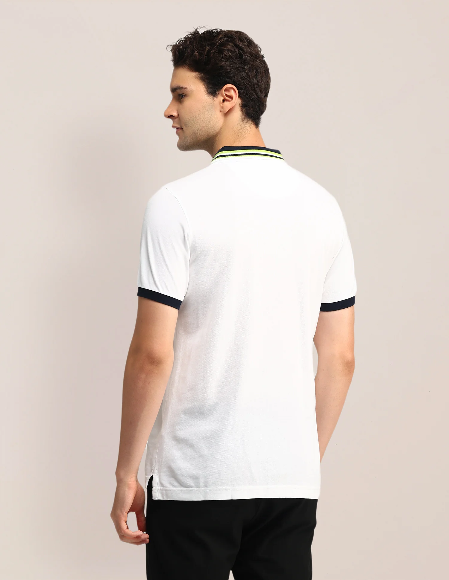 Textured Slim Fit Polo Shirt - Image 5