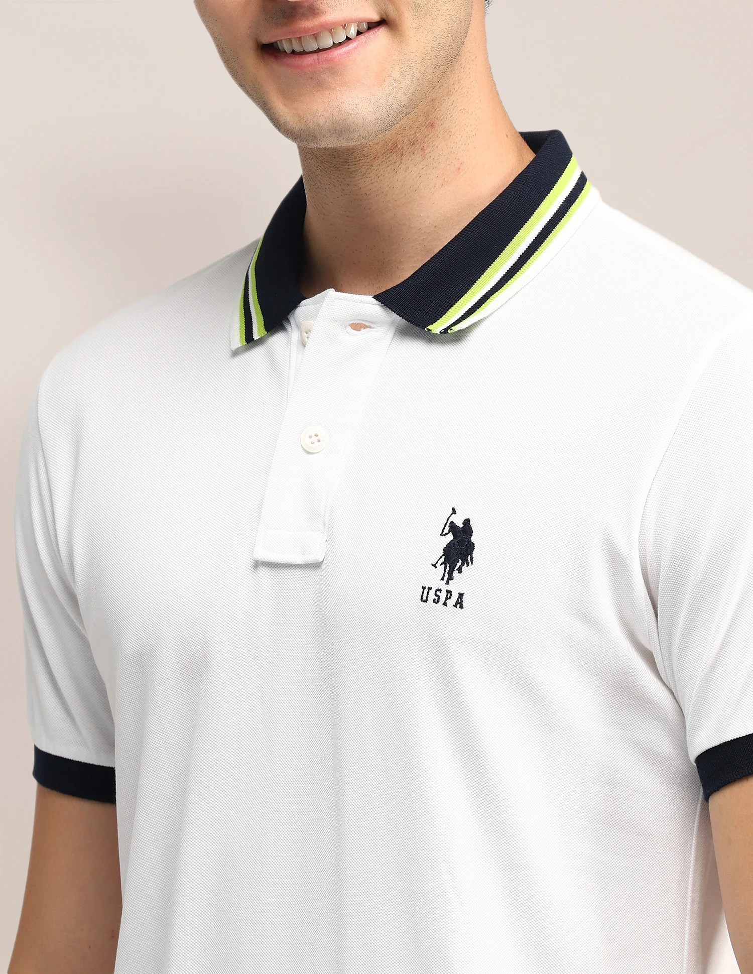 Textured Slim Fit Polo Shirt - Image 7