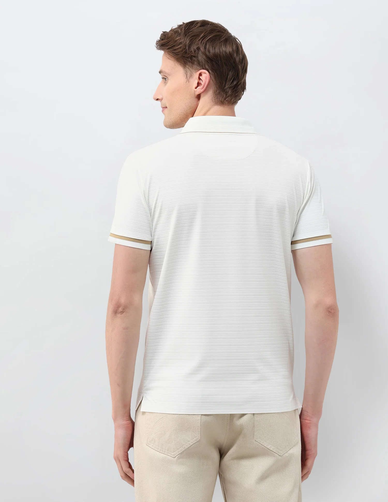 Textured Slim Fit Polo Shirt - Image 5