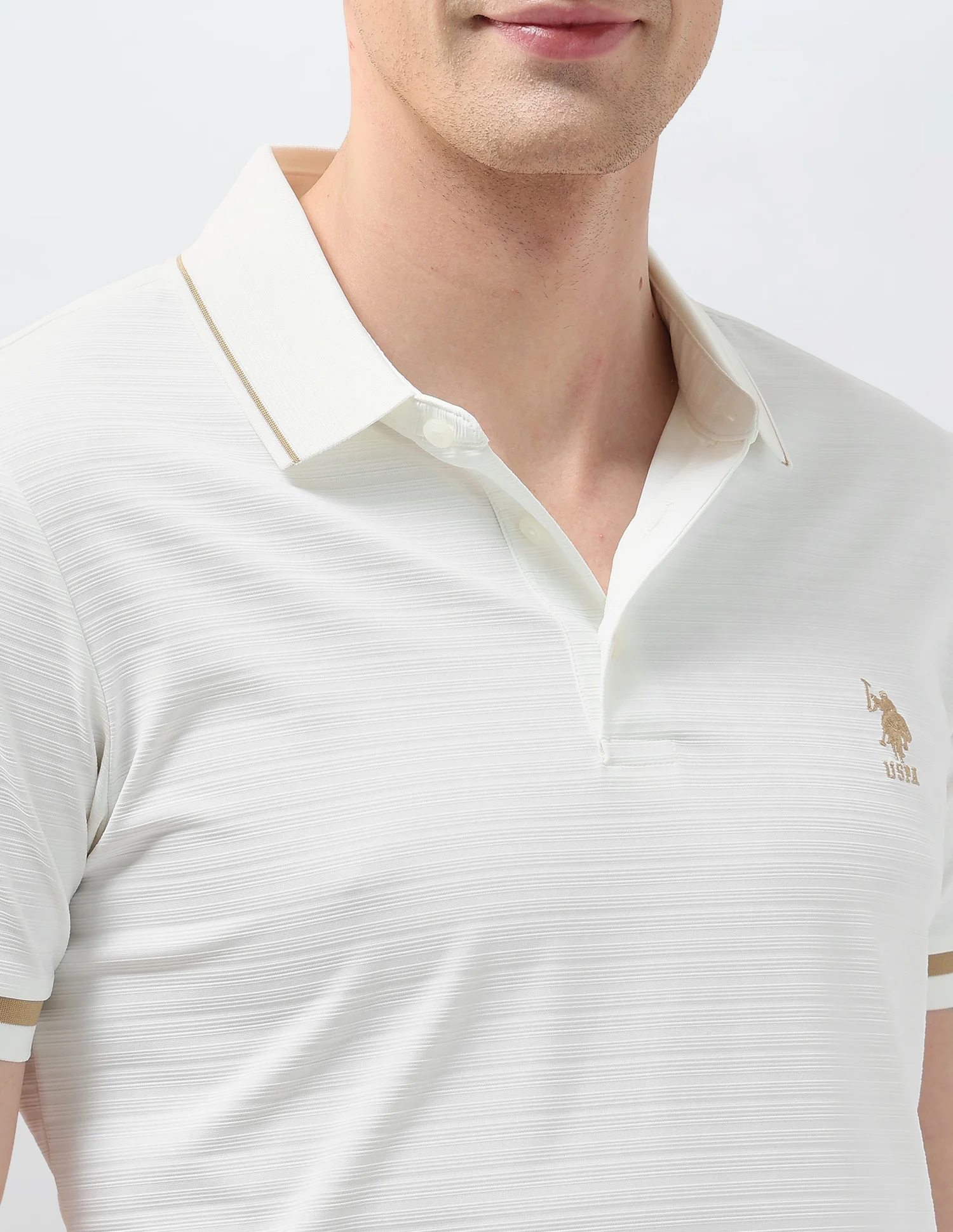 Textured Slim Fit Polo Shirt - Image 7
