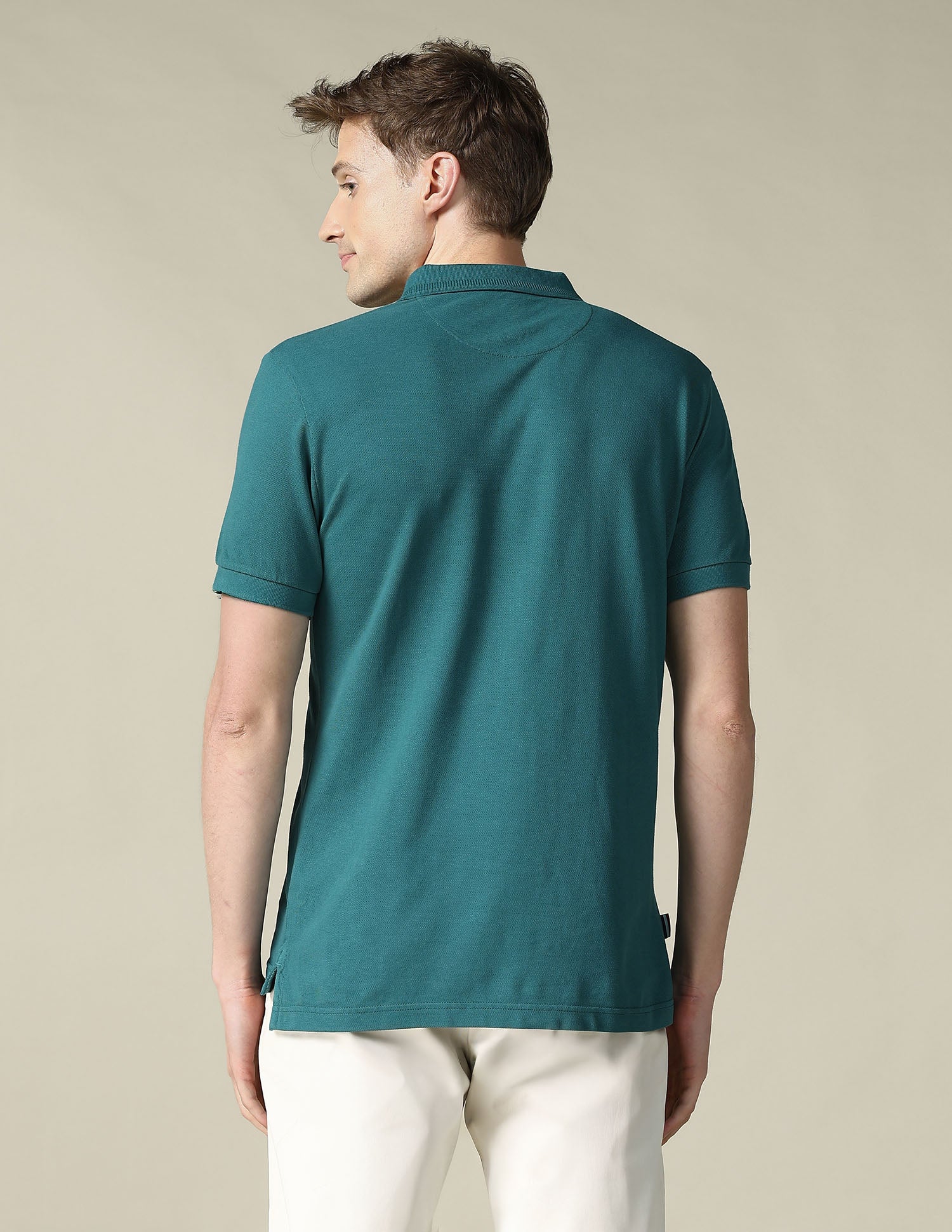 Textured Slim Fit Polo Shirt - Image 5