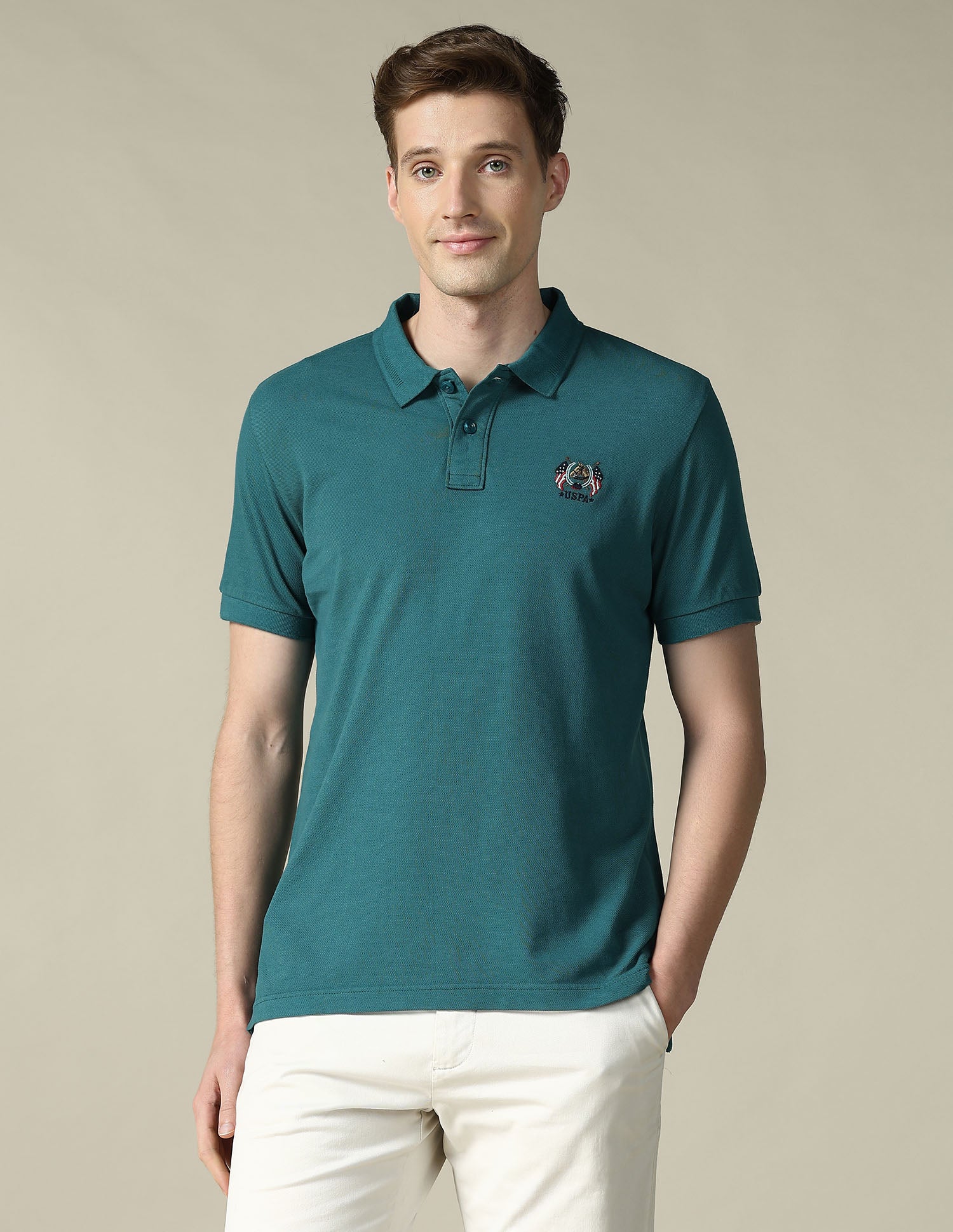 Textured Slim Fit Polo Shirt - Image 6