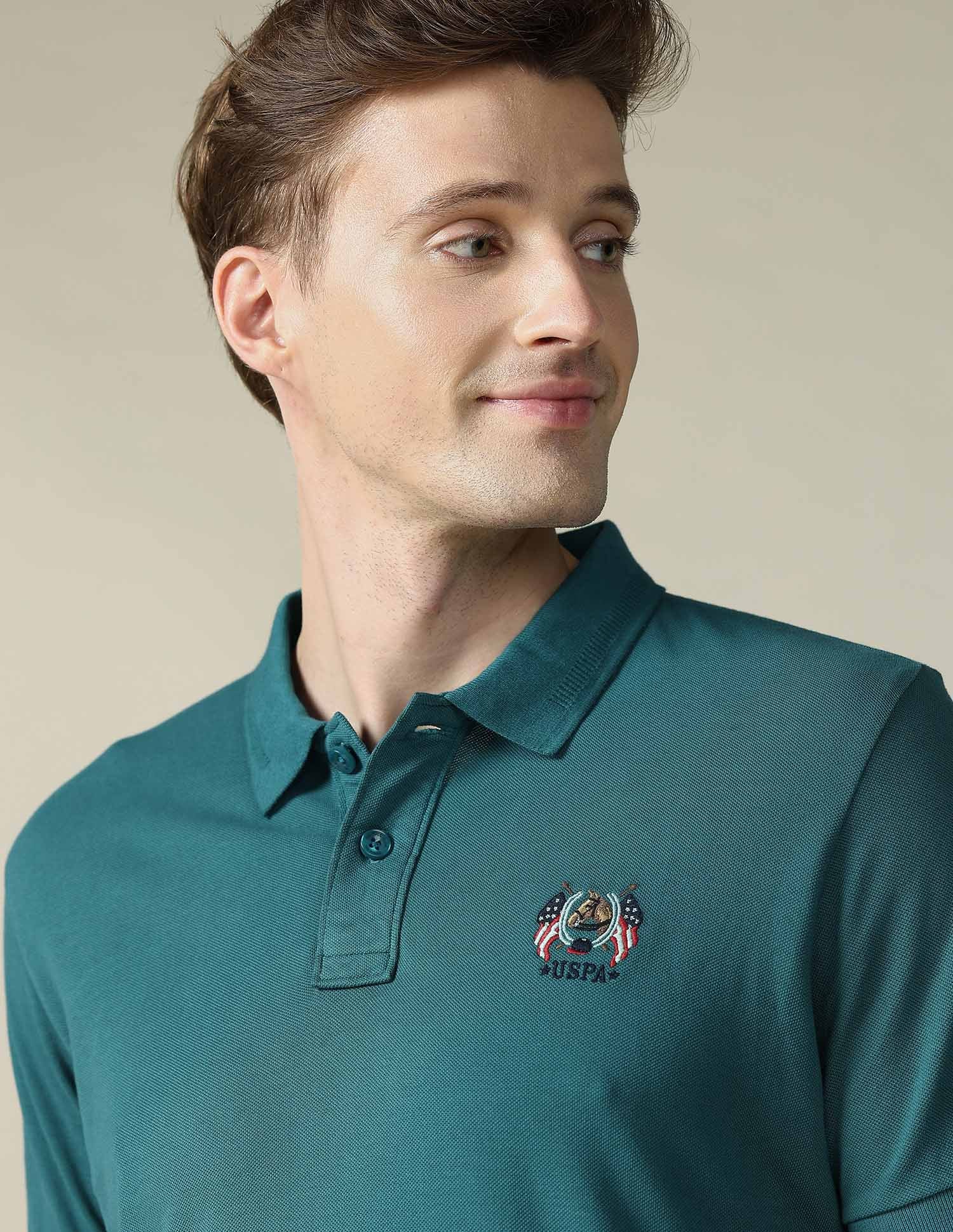 Textured Slim Fit Polo Shirt - Image 7