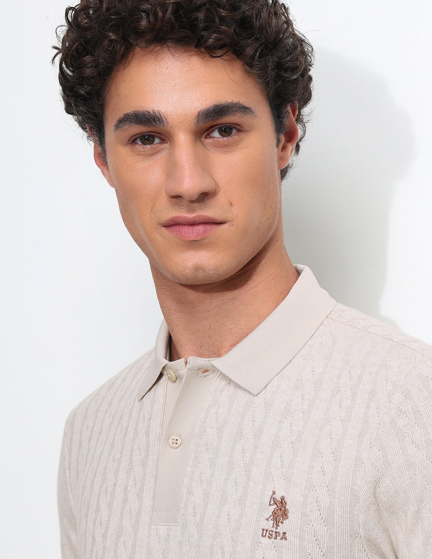 Textured Slim Fit Polo Shirt - Image 7