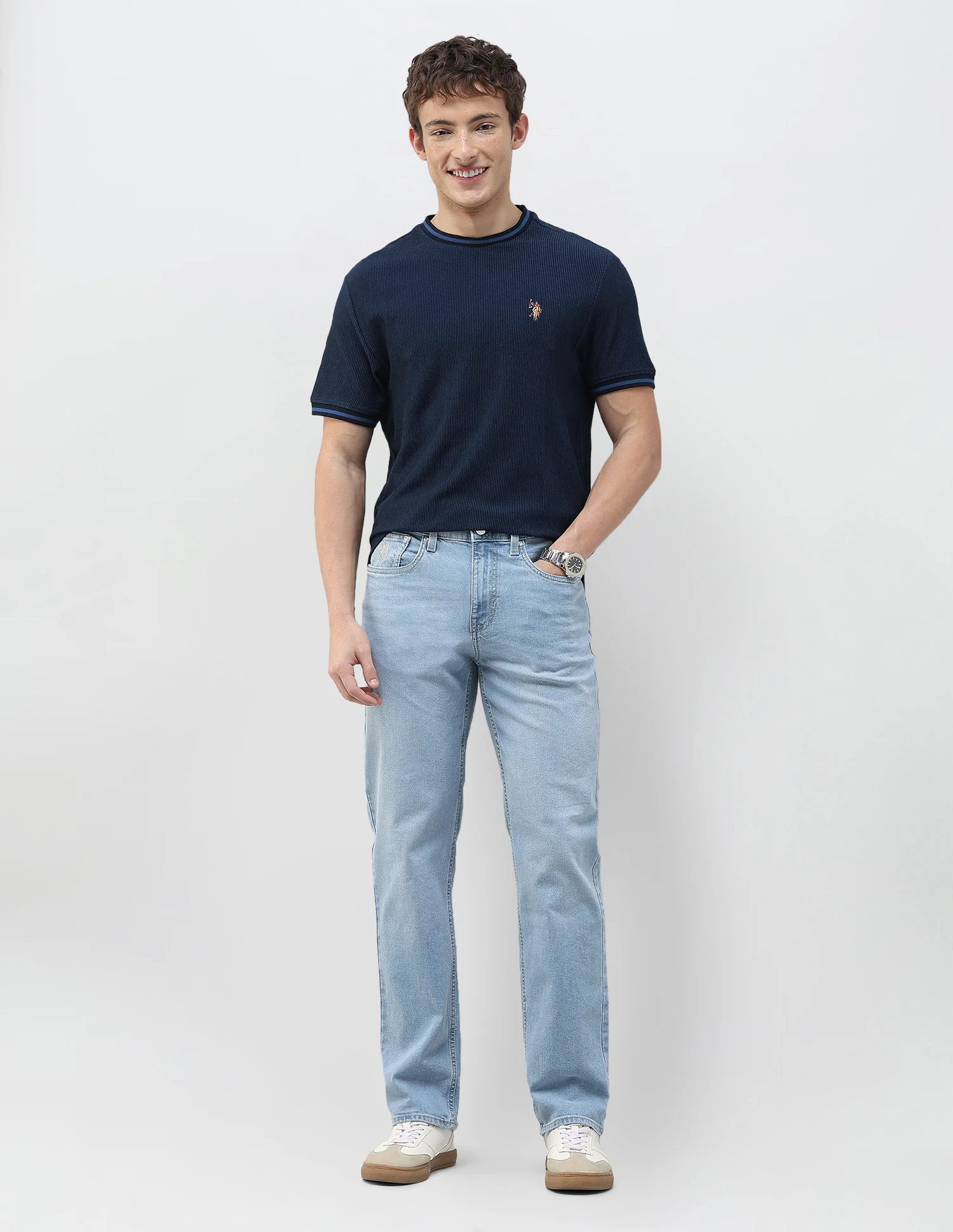 Textured Slim Fit T-Shirt - Image 3