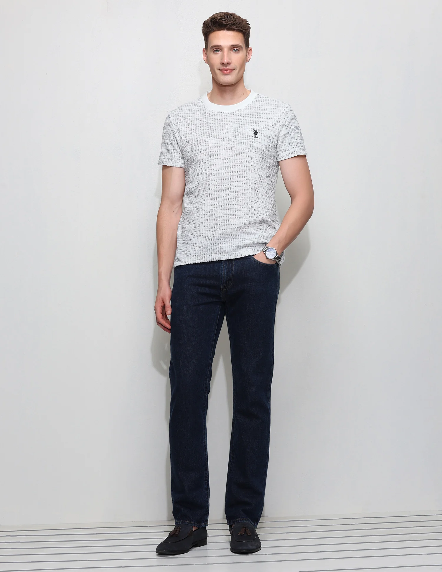 Textured Slim Fit T-Shirt - Image 3