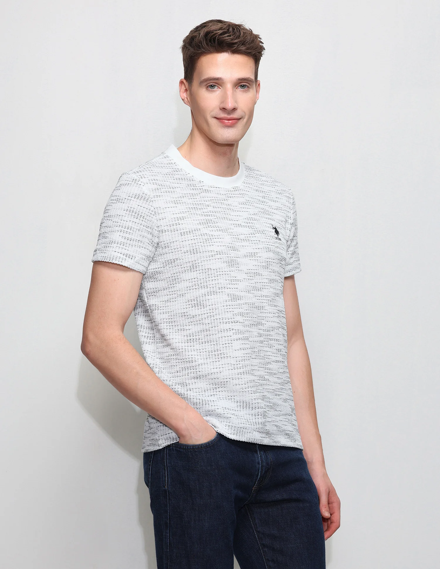 Textured Slim Fit T-Shirt - Image 4