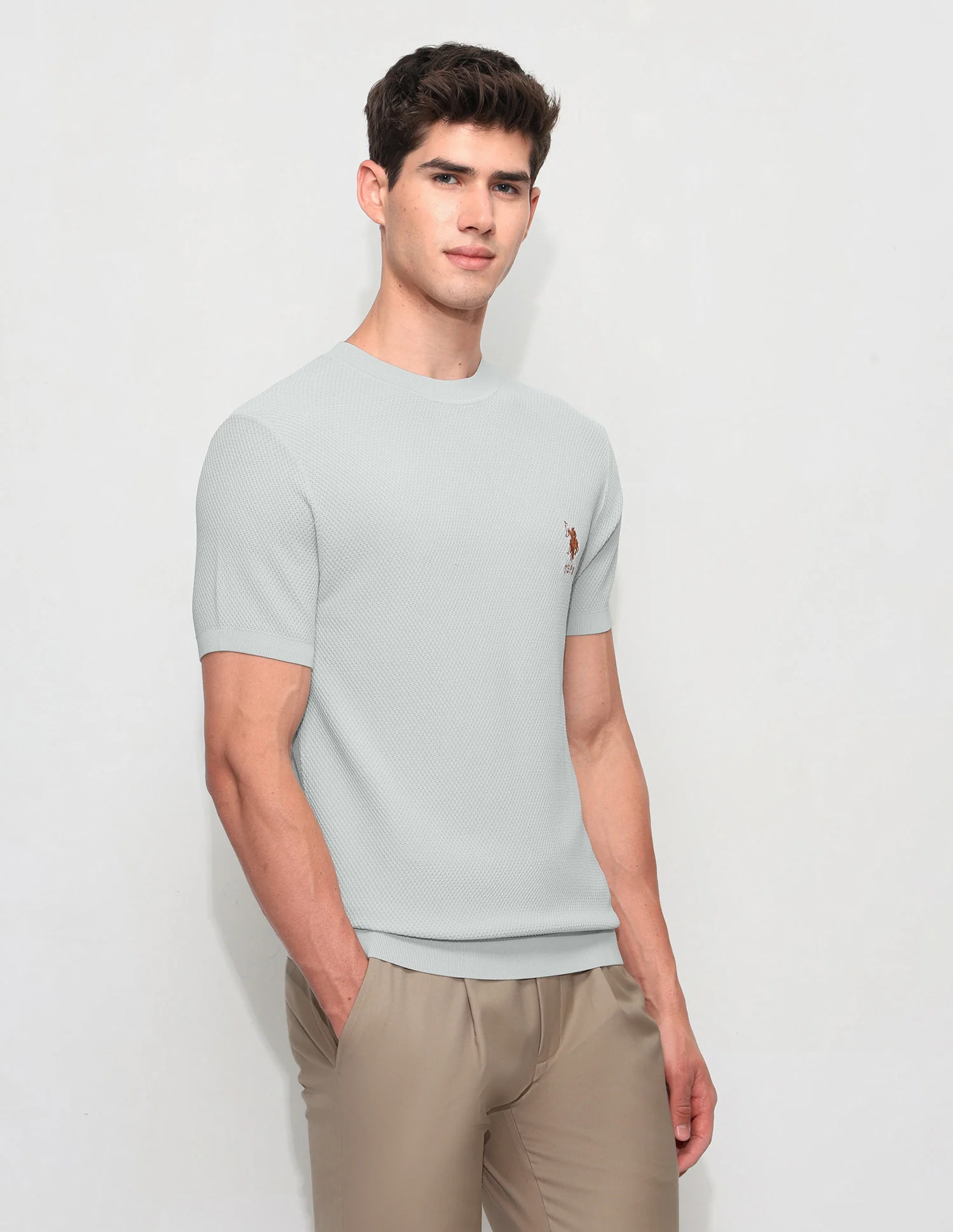 Textured Slim Fit T-Shirt - Image 4