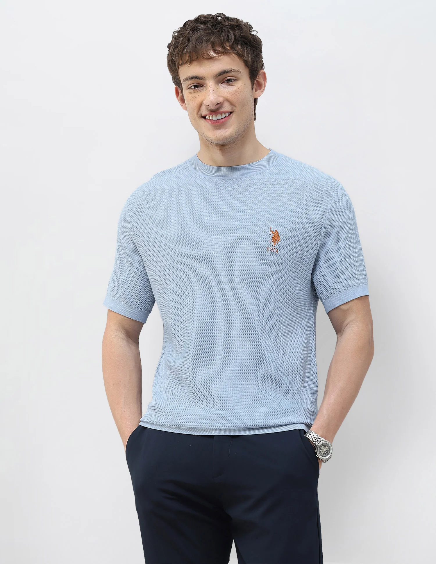 Textured Slim Fit T-Shirt