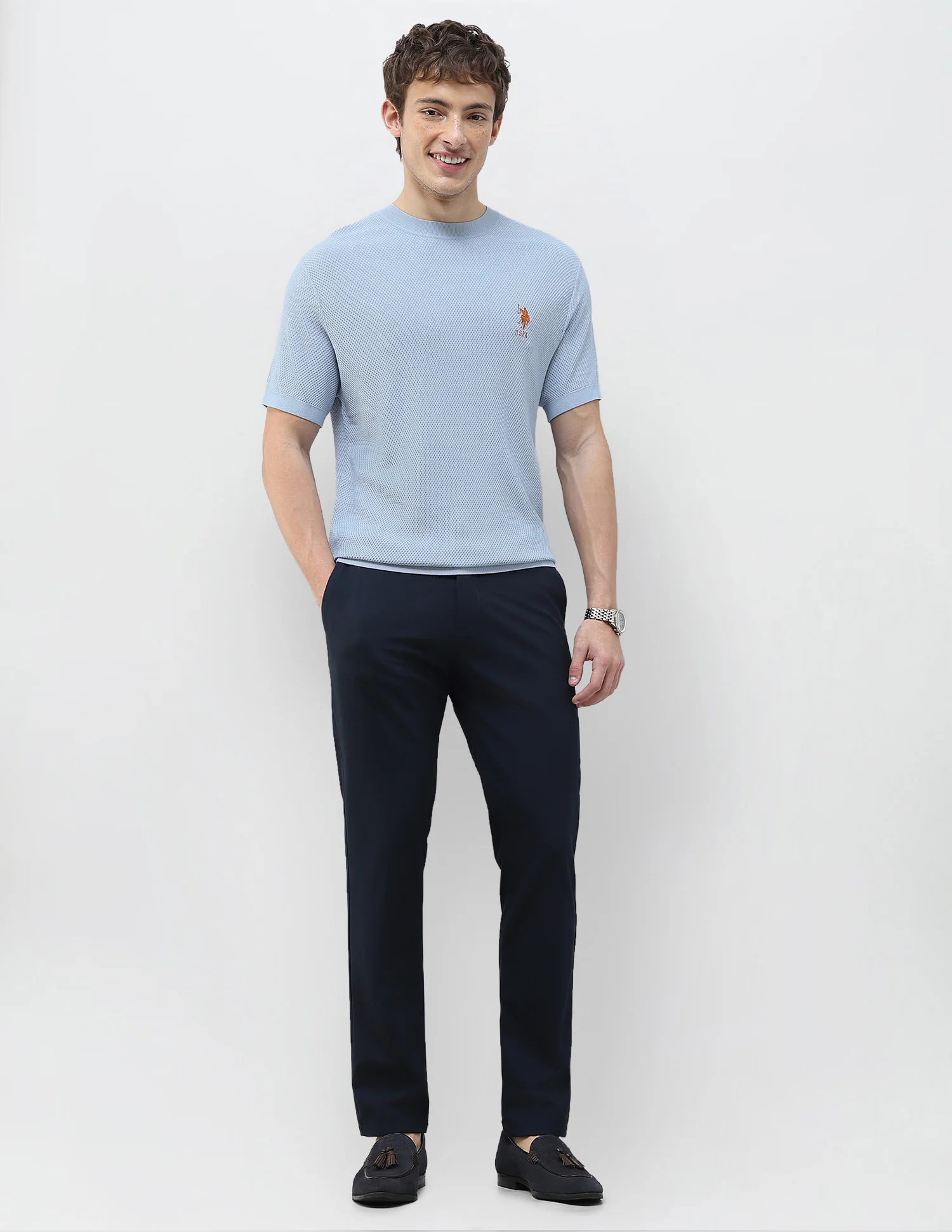 Textured Slim Fit T-Shirt - Image 3