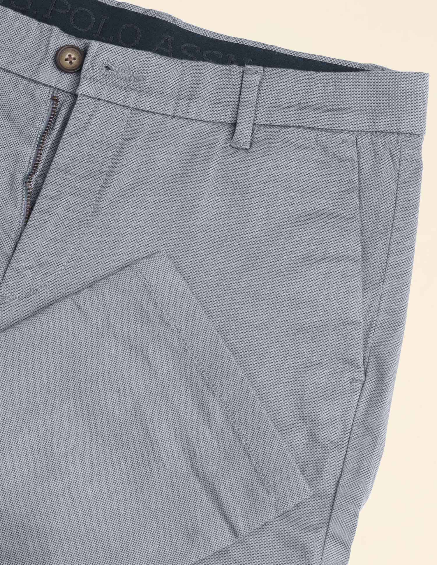 Textured Slim Fit Trousers - Image 9