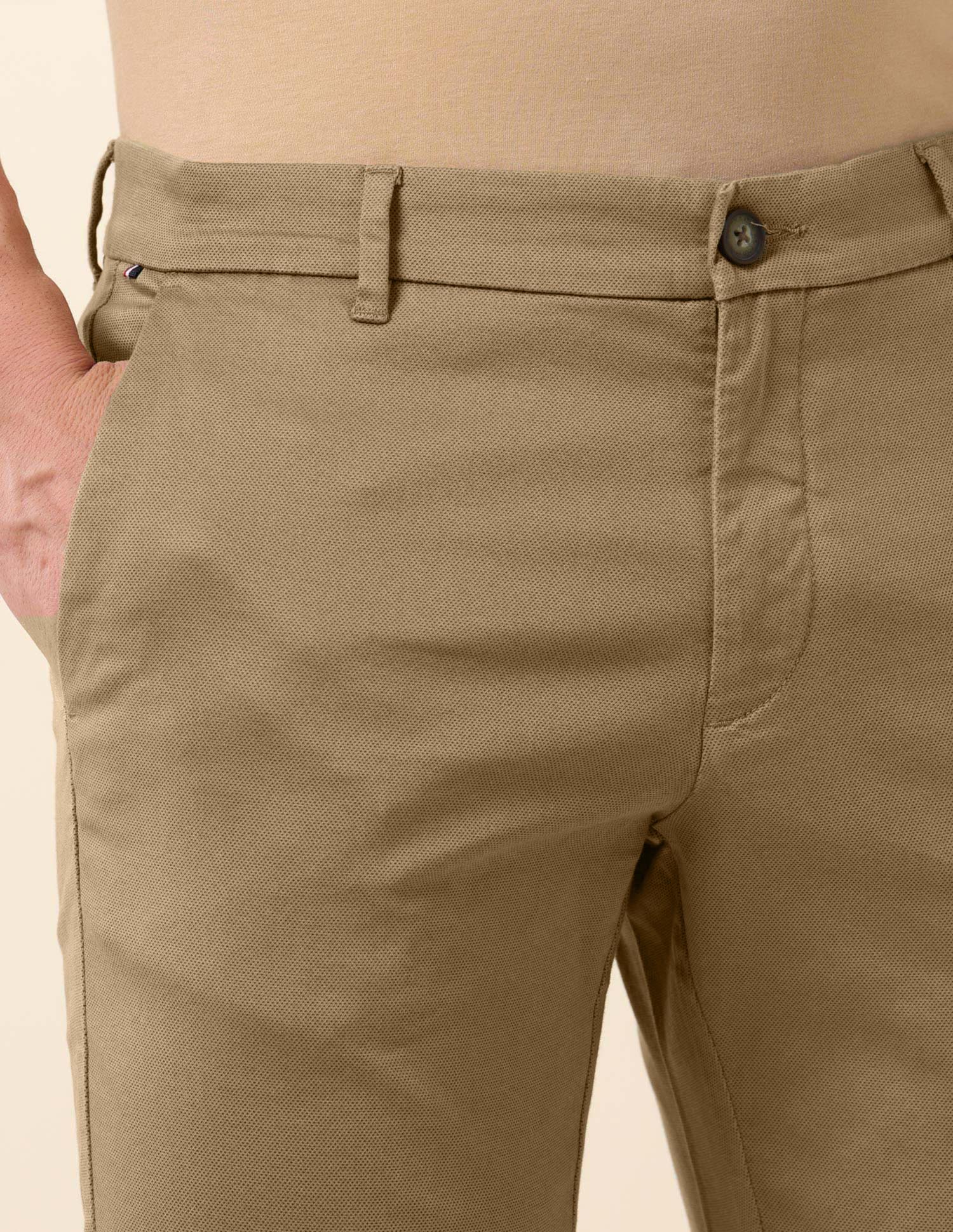 Textured Slim Fit Trousers - Image 7