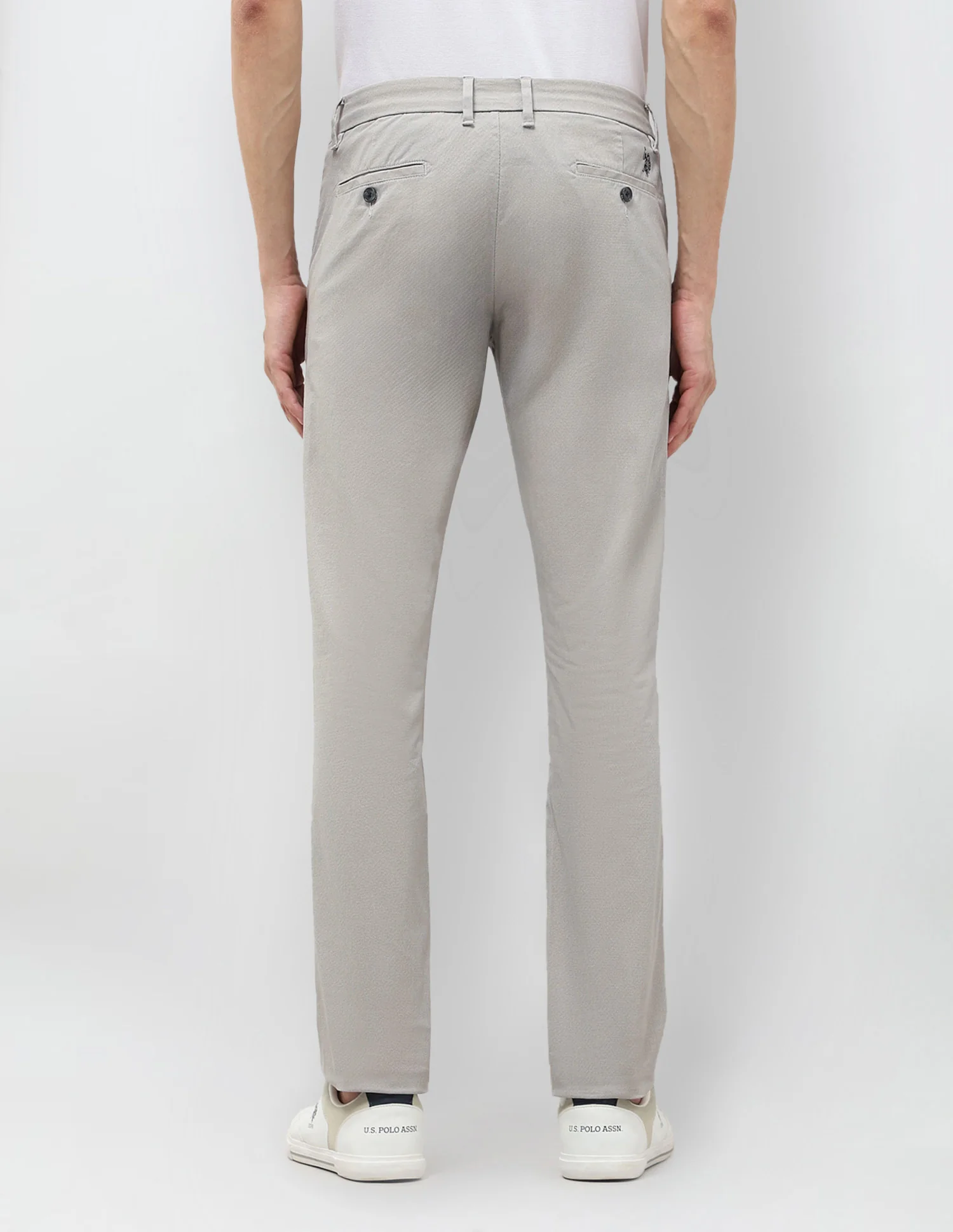 Textured Slim Fit Trousers - Image 5