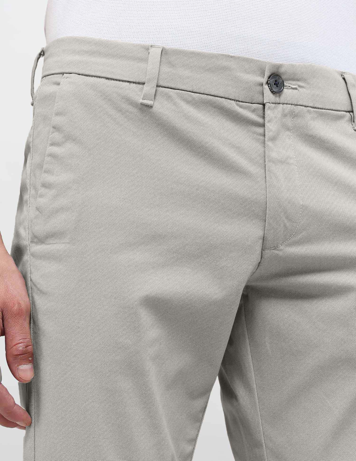 Textured Slim Fit Trousers - Image 7