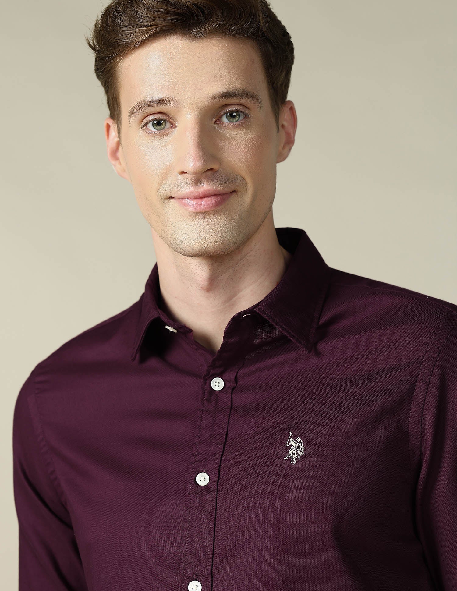 Textured Tailored Fit Shirt - Image 7