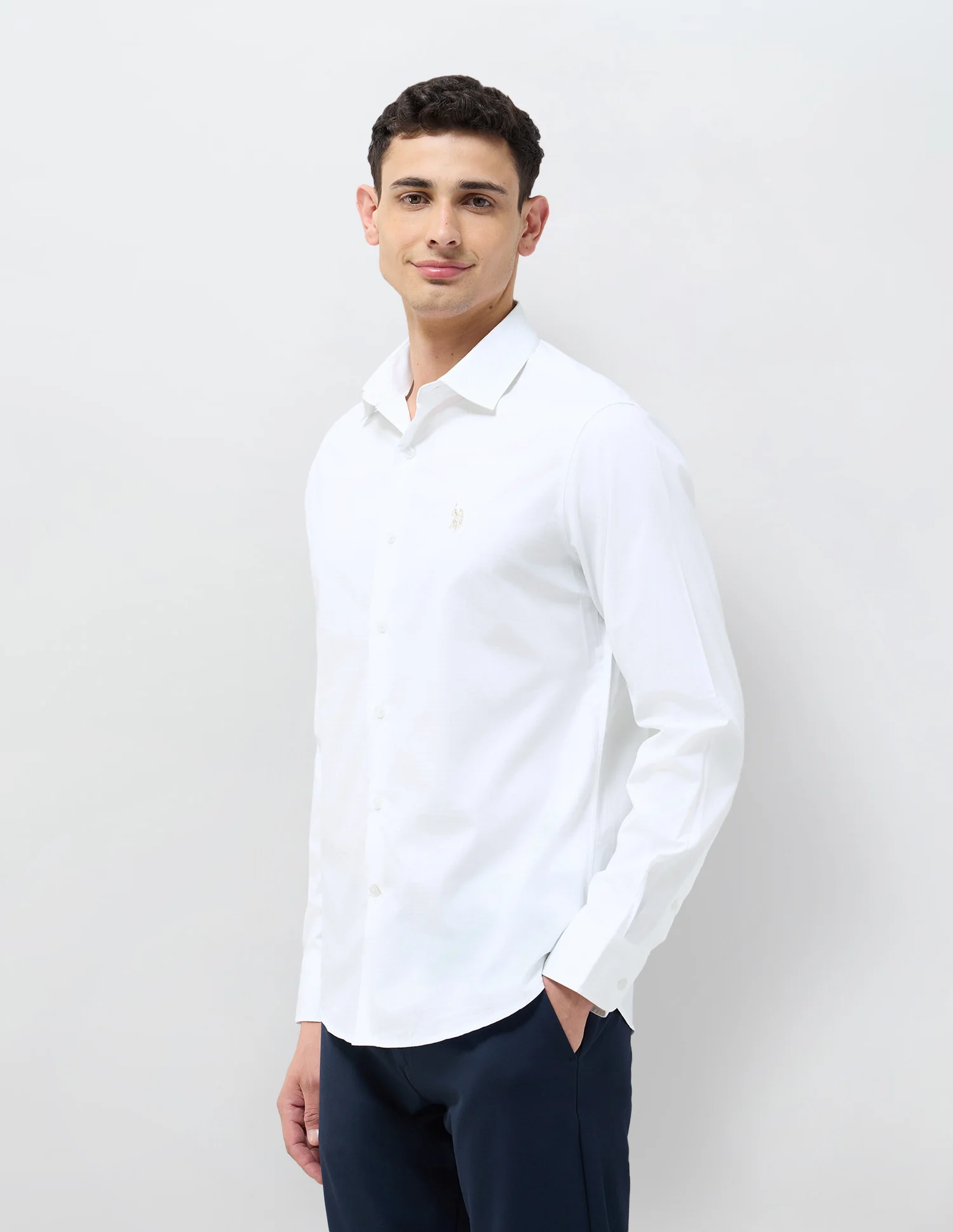 Textured Tailored Fit Shirt - Image 4