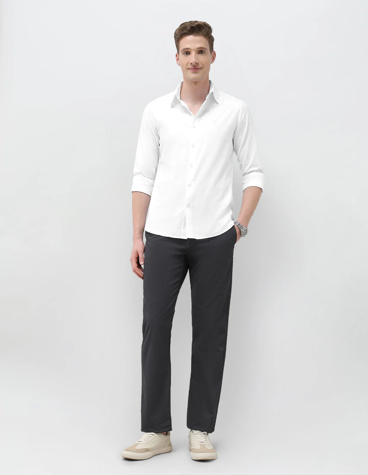 Textured Tailored Fit Shirt - Image 3
